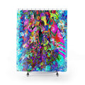 Love Monster - Abstract Neon Graffiti Shower Curtain