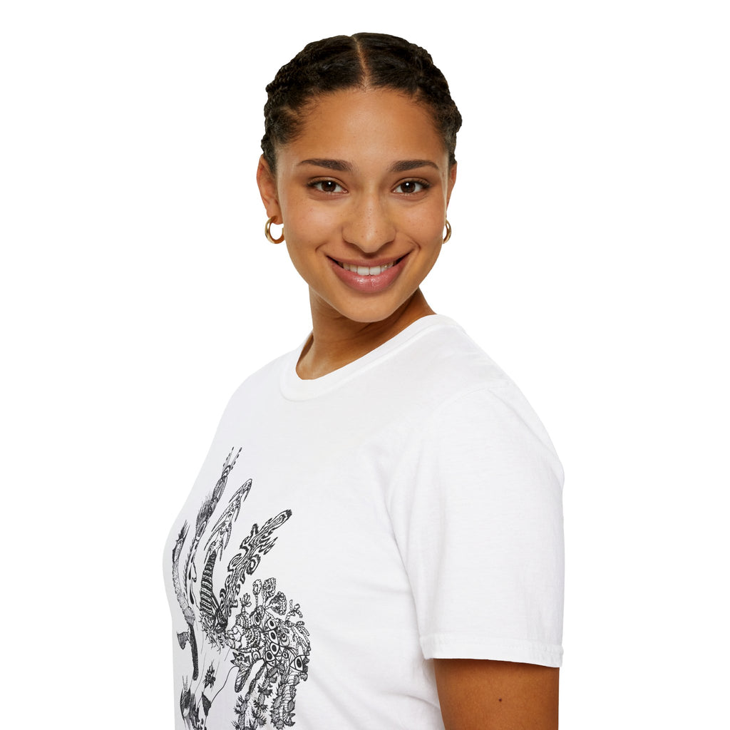 Rabbit Hand T-Shirt — Black Ink Illustration Tee