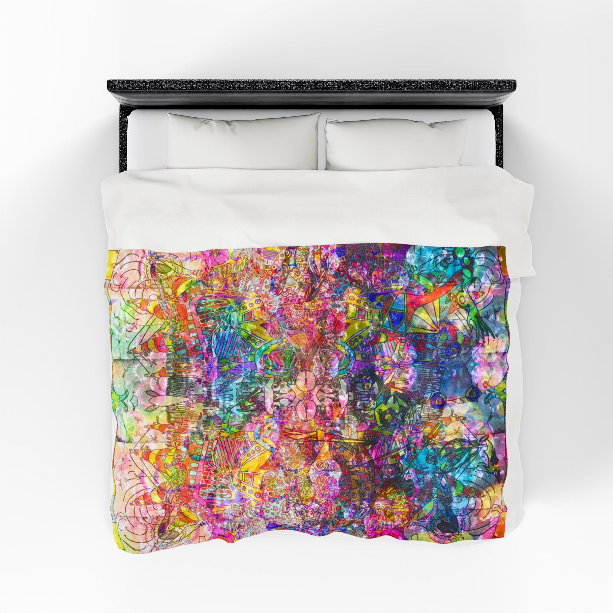 Dance Like There's No Tomorrow Plush Blanket — Colorful Abstract Art Throw