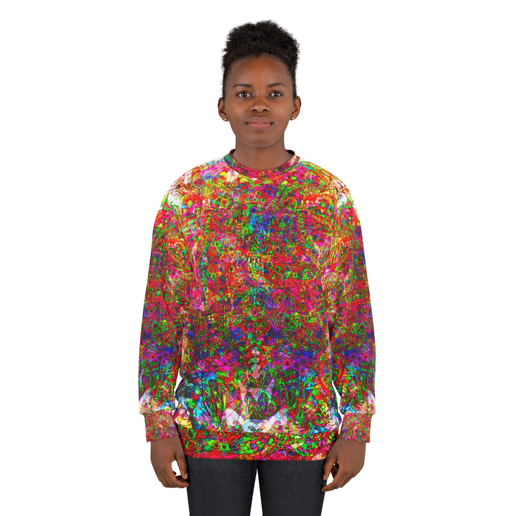 Neon Swirl Party Extravaganza Unisex Sweatshirt (AOP)