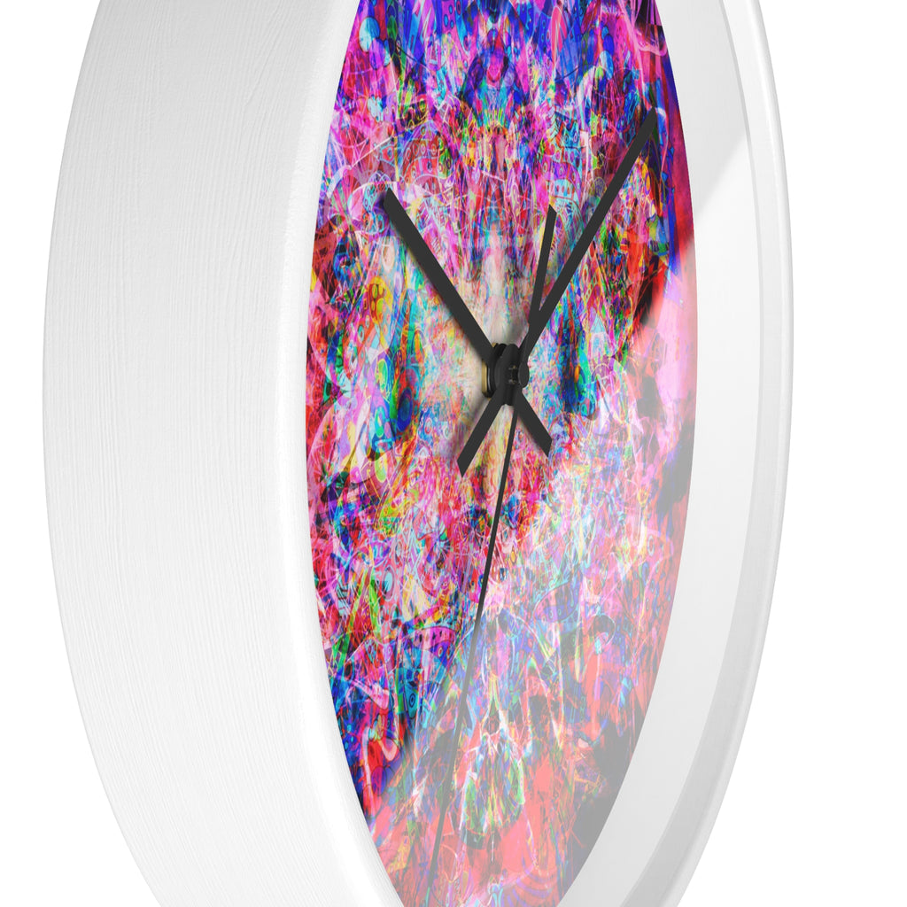 Arashaya - Psychedelic Kaleidoscope Wall Clock — Vibrant Abstract Art Timepiece
