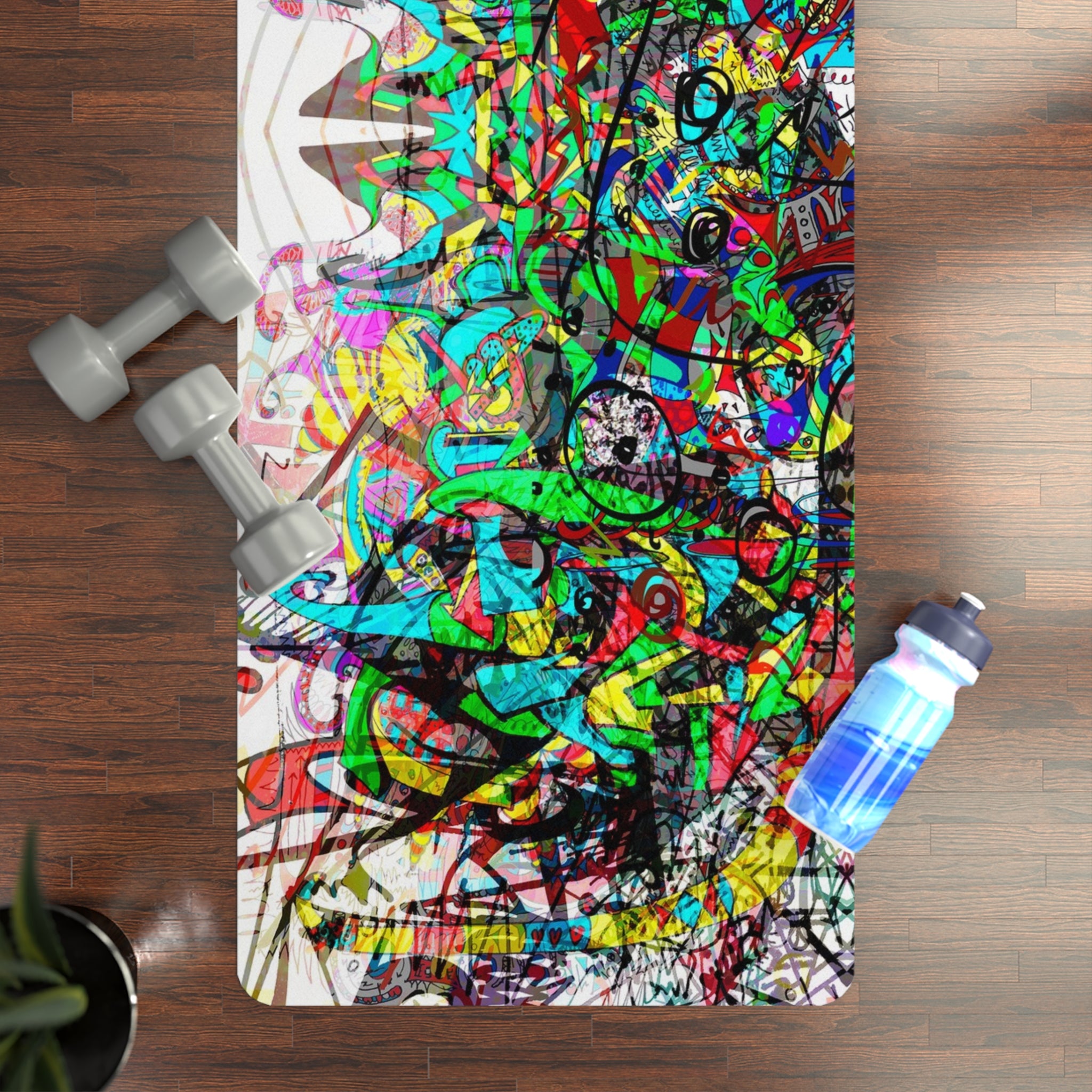Alien Darkness 20 - Rubber Yoga Mat — Non-Slip Artistic Fitness Mat