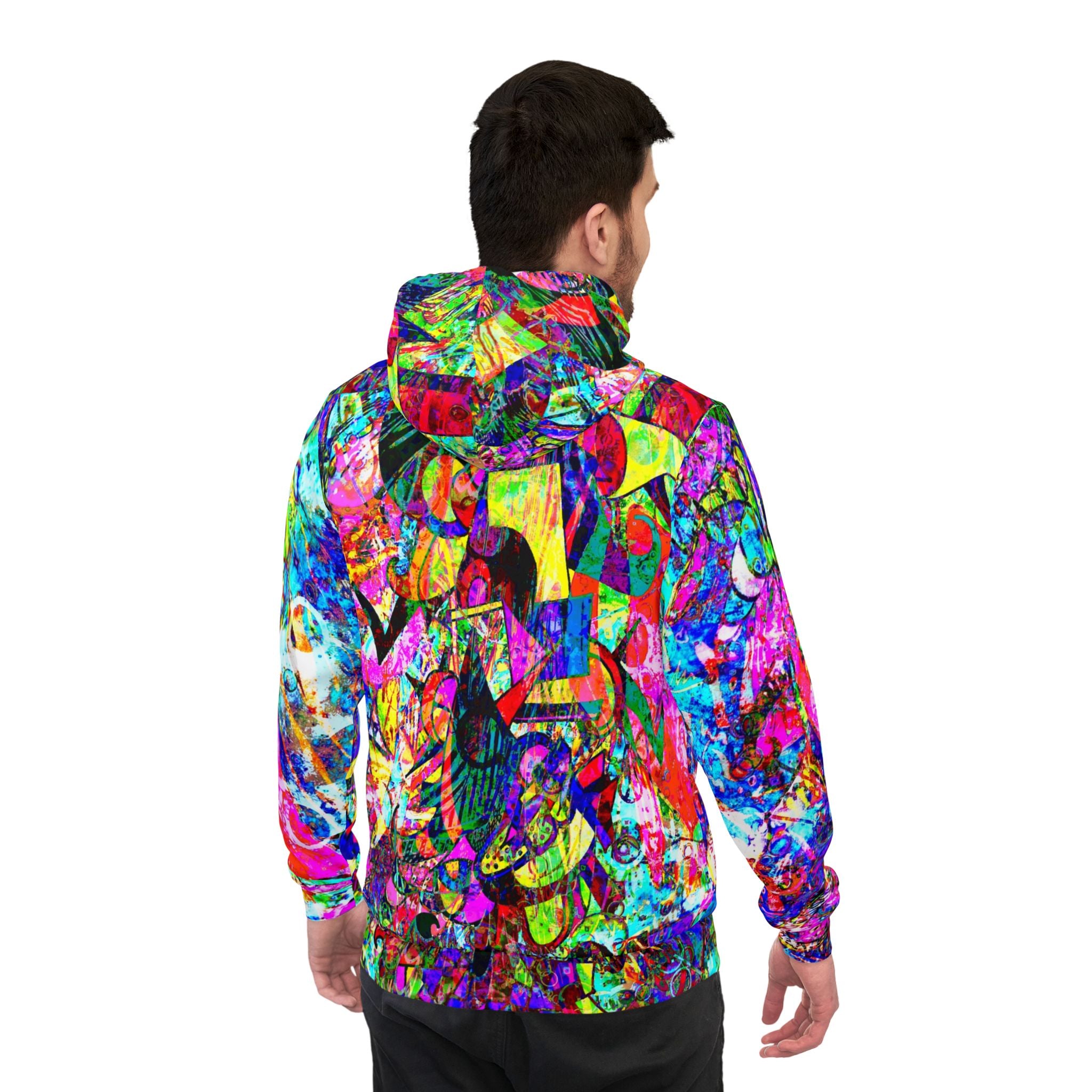 Love Monster Athletic Hoodie – Vibrant All-Over-Print Streetwear