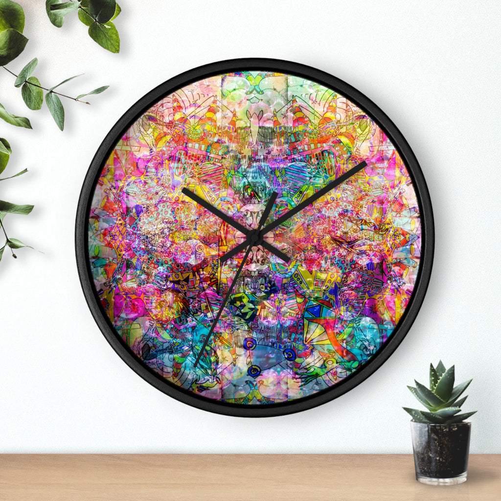 Dance Like There's No Tomorrow - Vibrant  Wall Clock — Colorful Abstract Art Timepiece