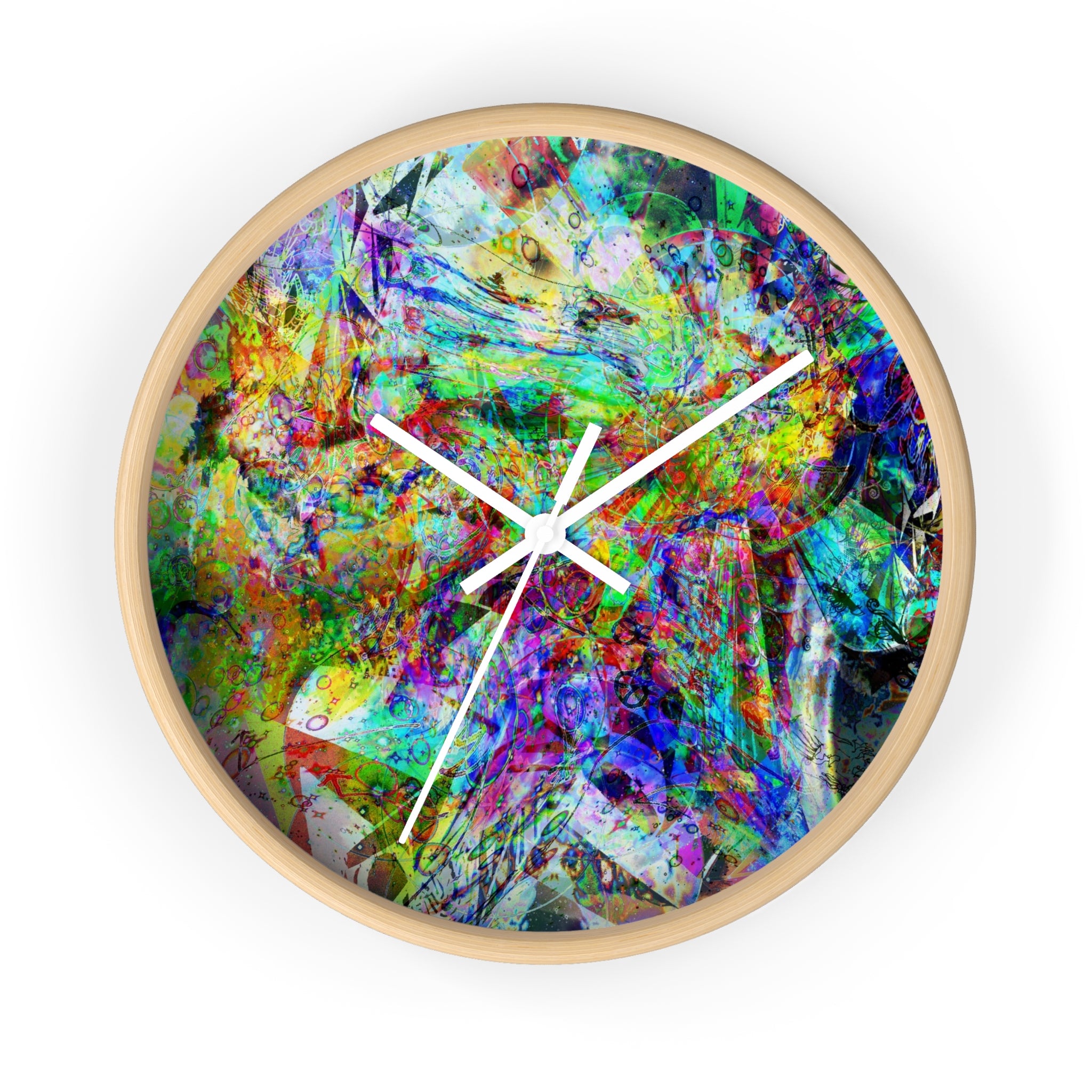 Barfing Beautifully Wall Clock — Colorful Art Timepiece