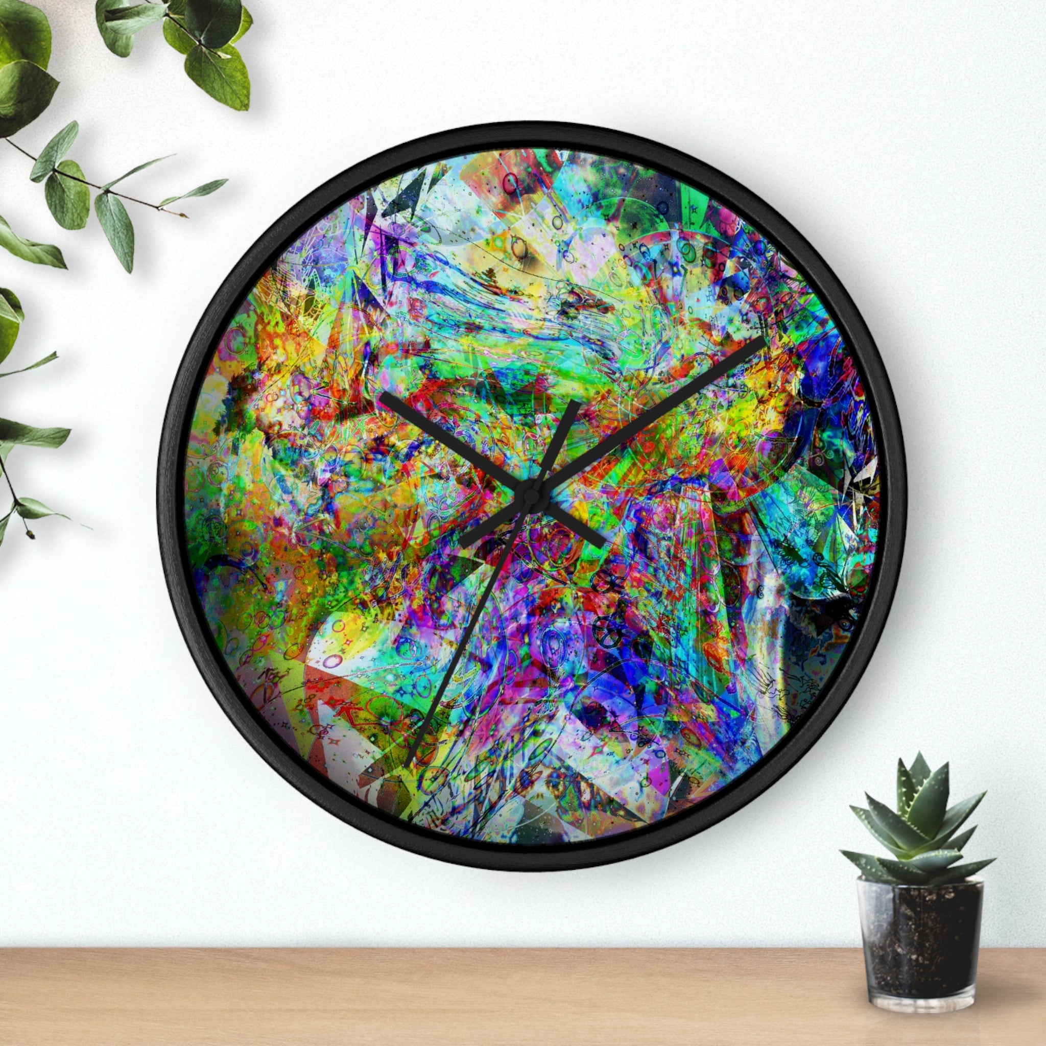 Barfing Beautifully Wall Clock — Colorful Art Timepiece
