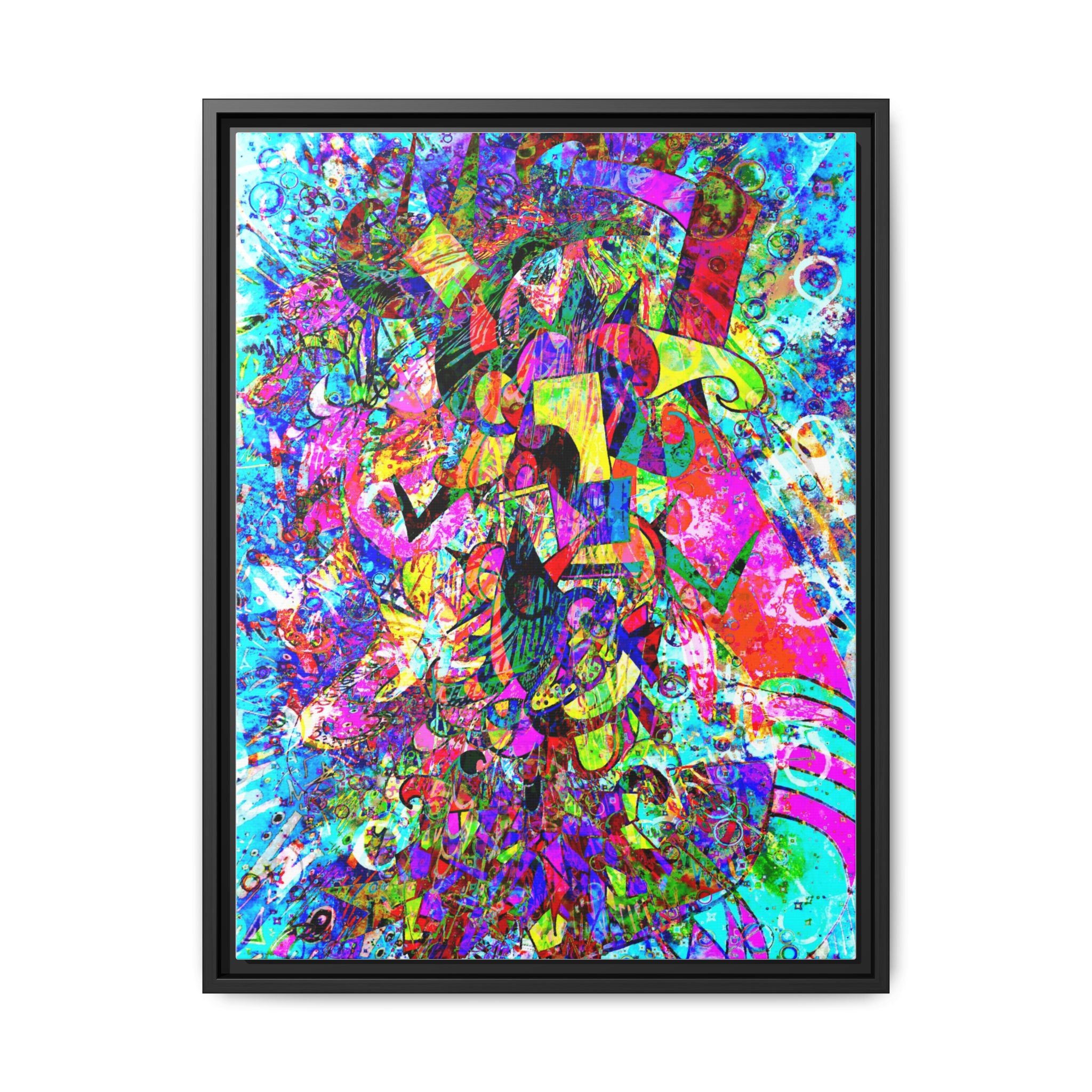 Love Monster Matte Canvas, Framed (Multi-color)