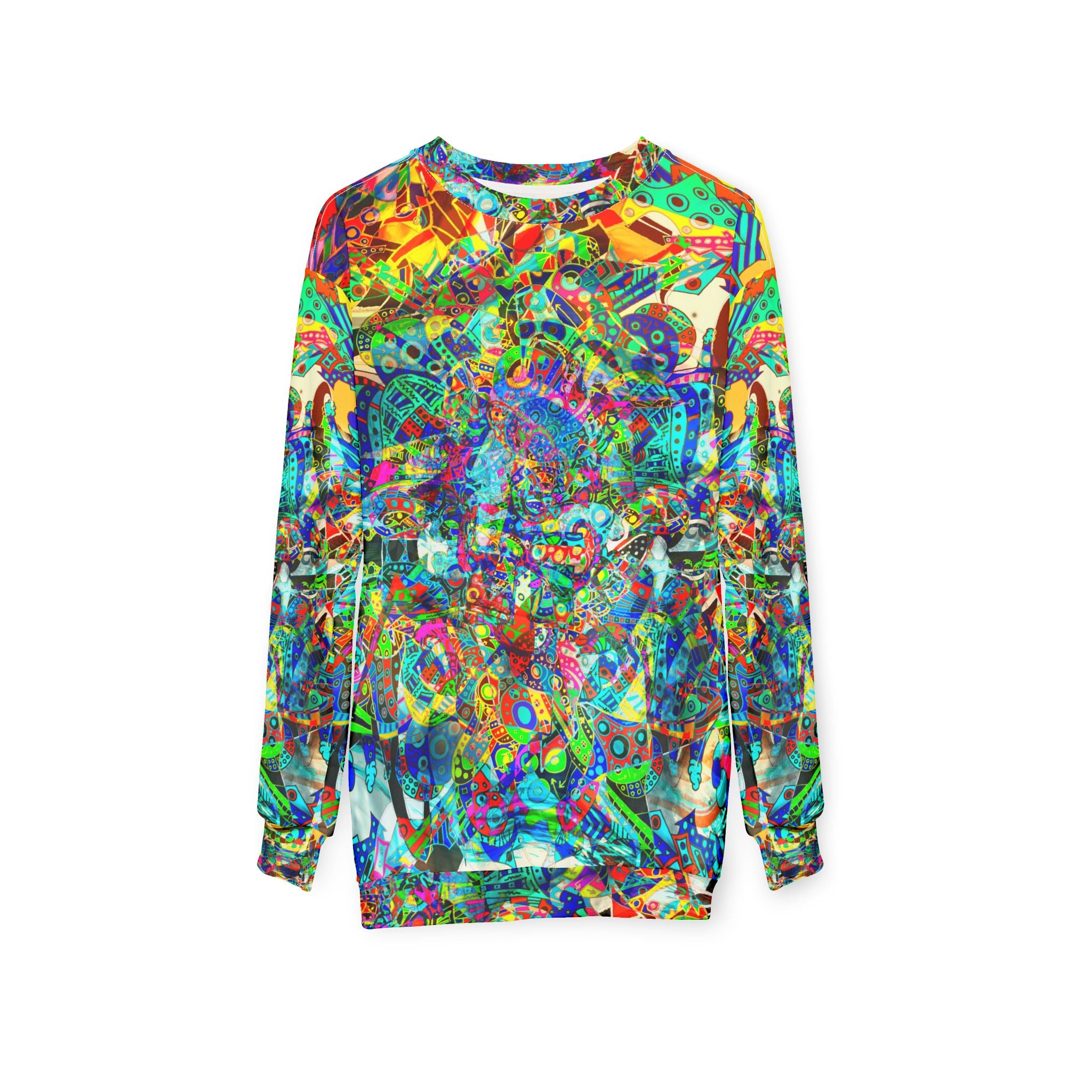 HYPERDIMENSIONAL SURFER - Psychedelic Abstract All-Over Print Sweatshirt