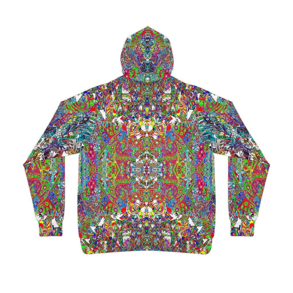 D Tizzle Athletic Hoodie — All-Over Print Vibrant Pattern