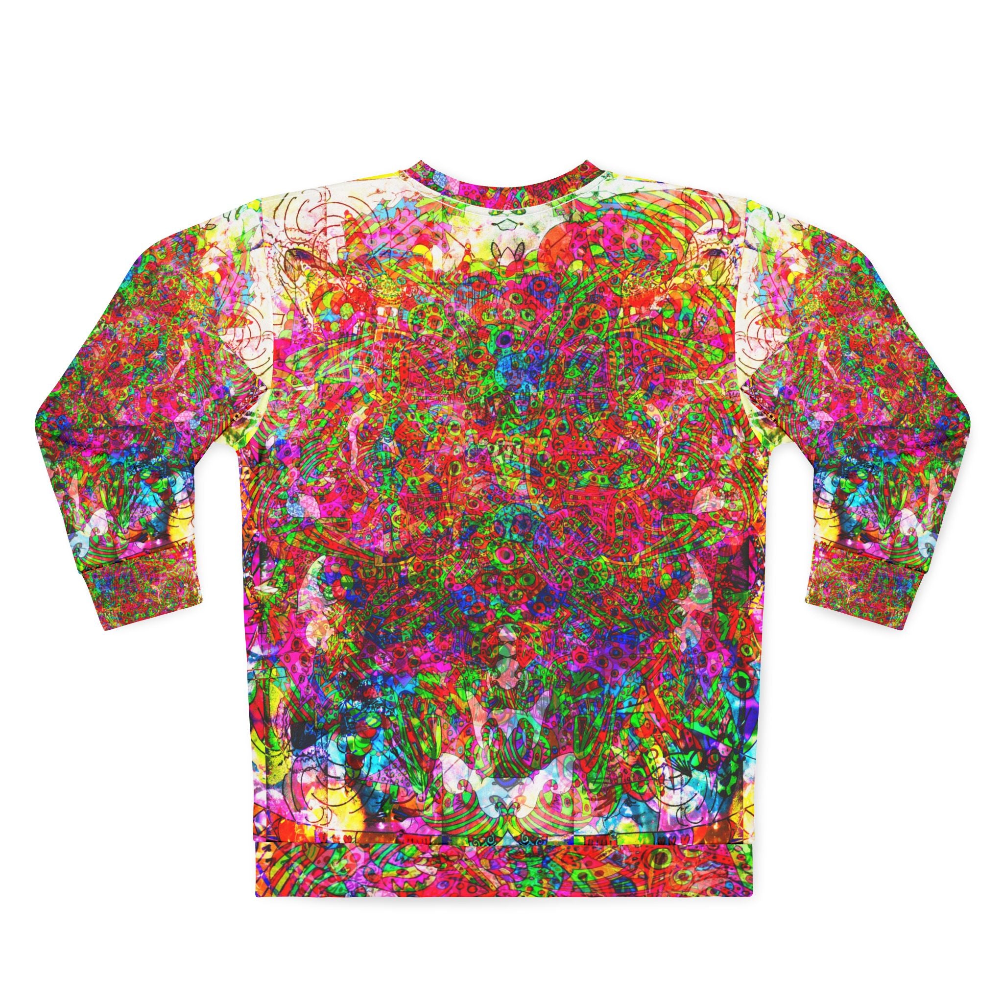 Neon Swirl Party Extravaganza Unisex Sweatshirt (AOP)