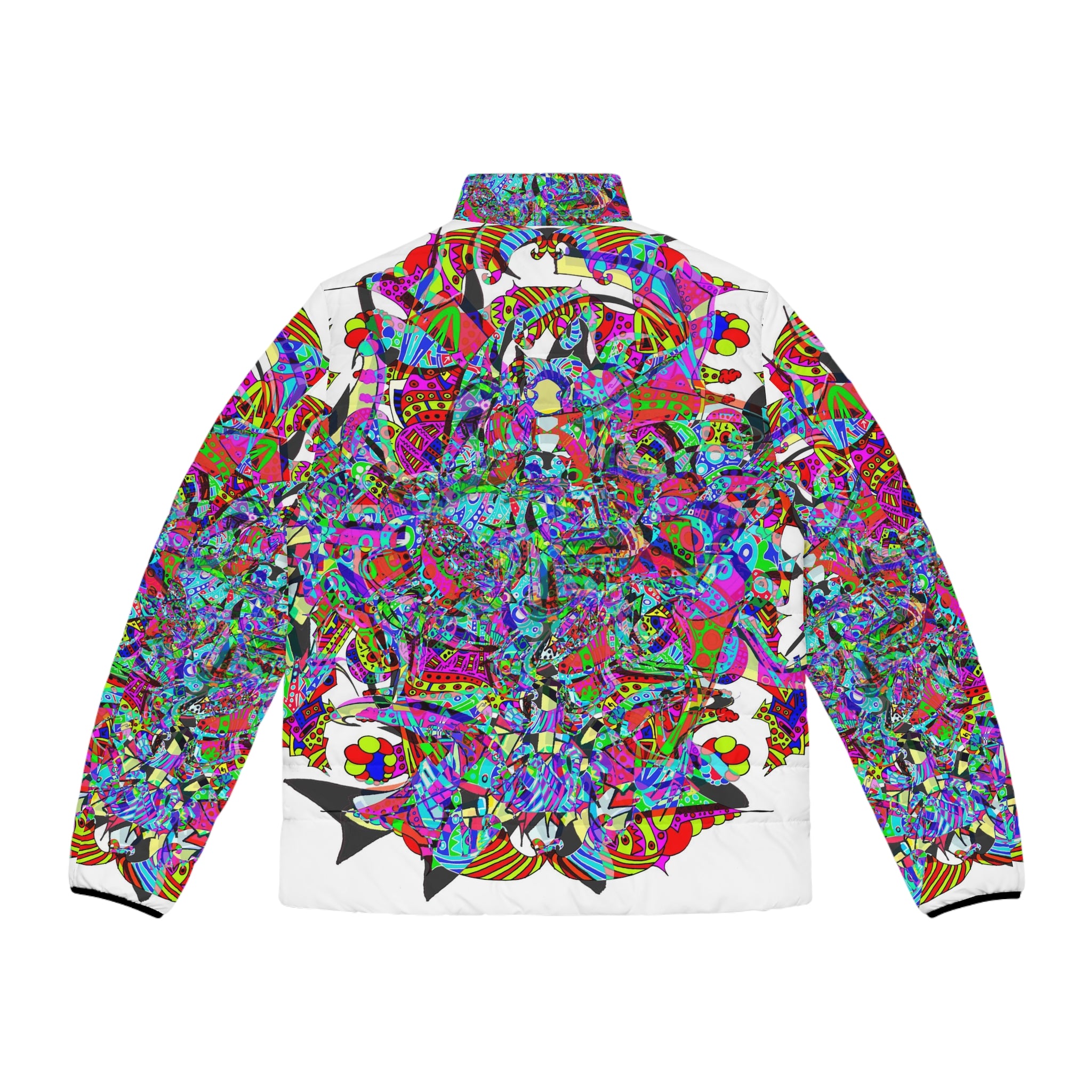 Neon Waffle Monster 12 Men's Puffer Jacket