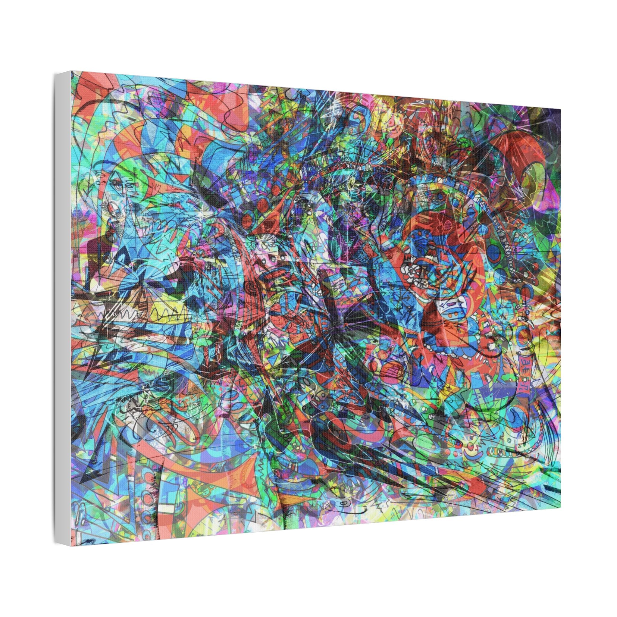 Now You're Stuck 7 Satin Canvas, Stretched