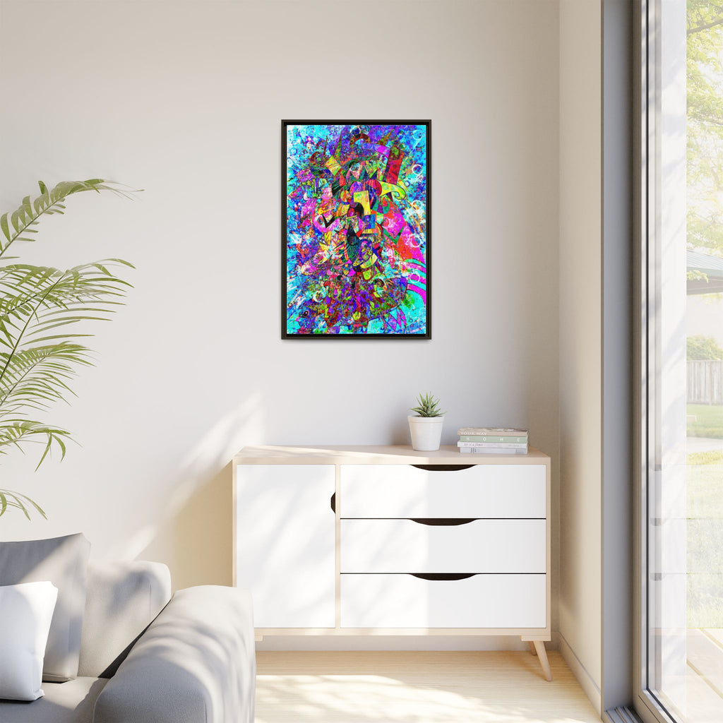 Love Monster Matte Canvas, Framed (Multi-color)