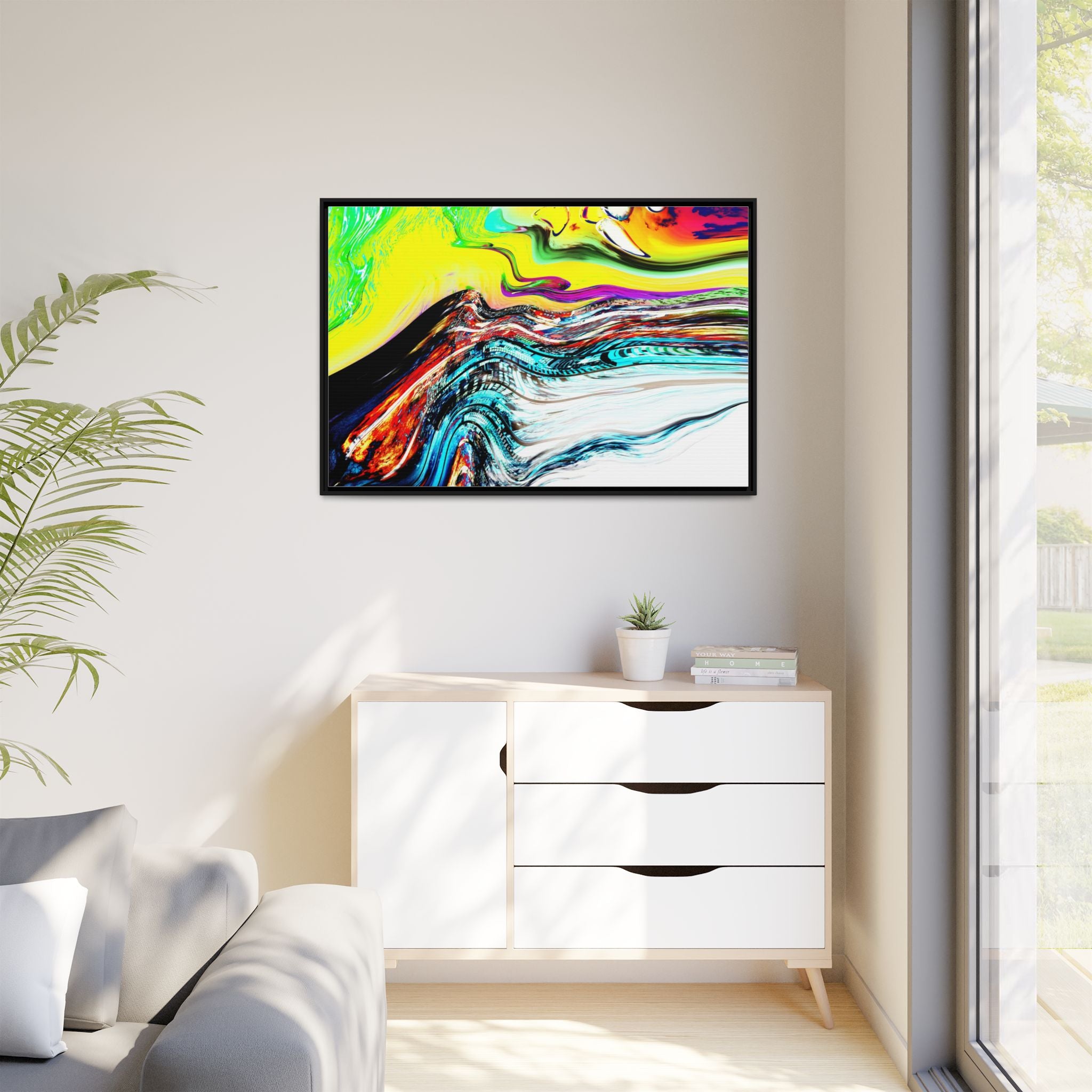 Slip And Slide Matte Canvas Framed Wall Art