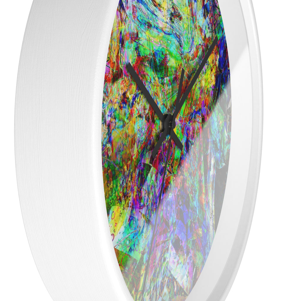 Barfing Beautifully Wall Clock — Colorful Art Timepiece