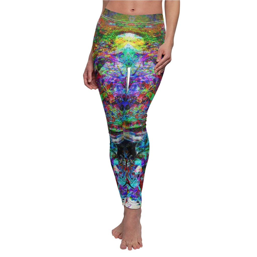 Barfing Beautifully - Women's Cut & Sew Casual Leggings (AOP)