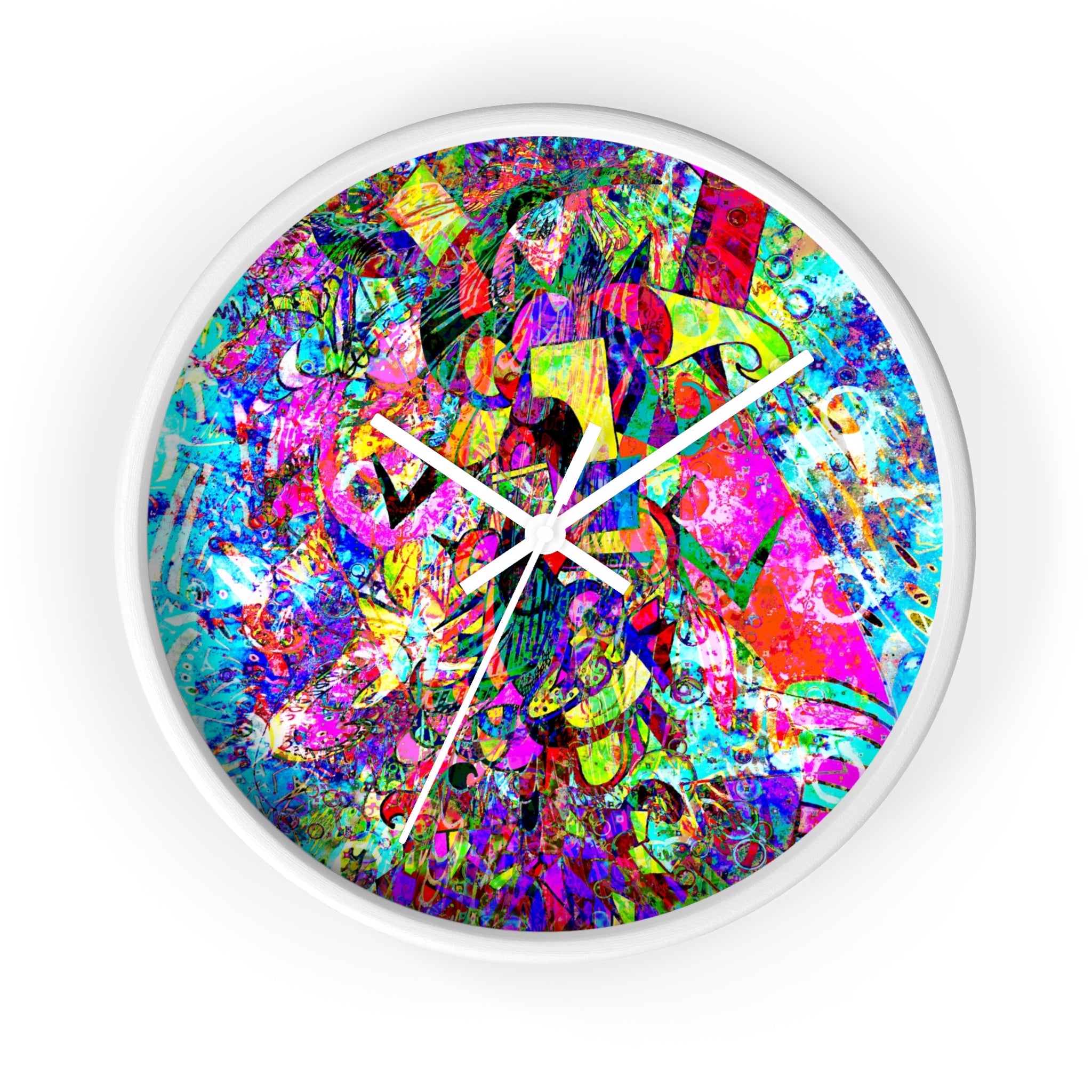 Love Monster - Psychedelic Abstract Wall Clock — Vibrant Colorful Art Clock