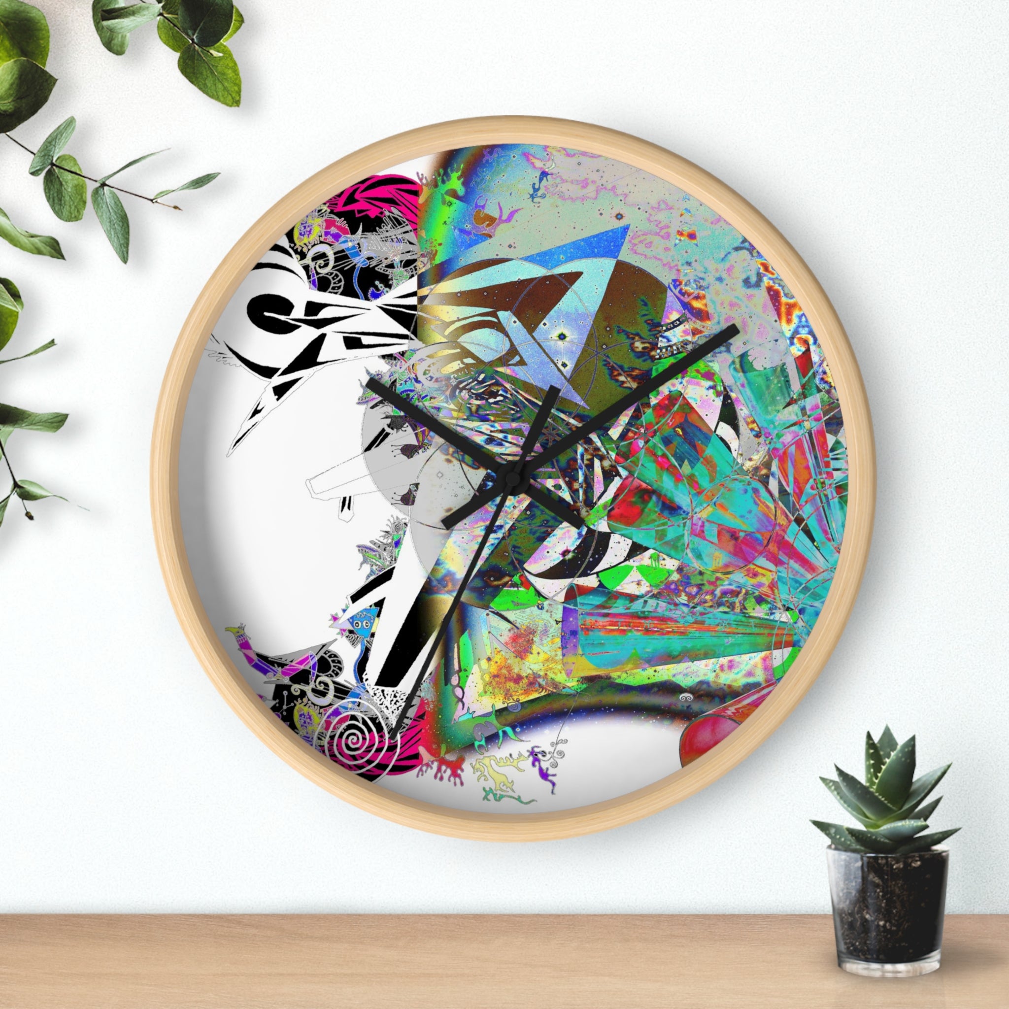 Spin Art Wall Clock