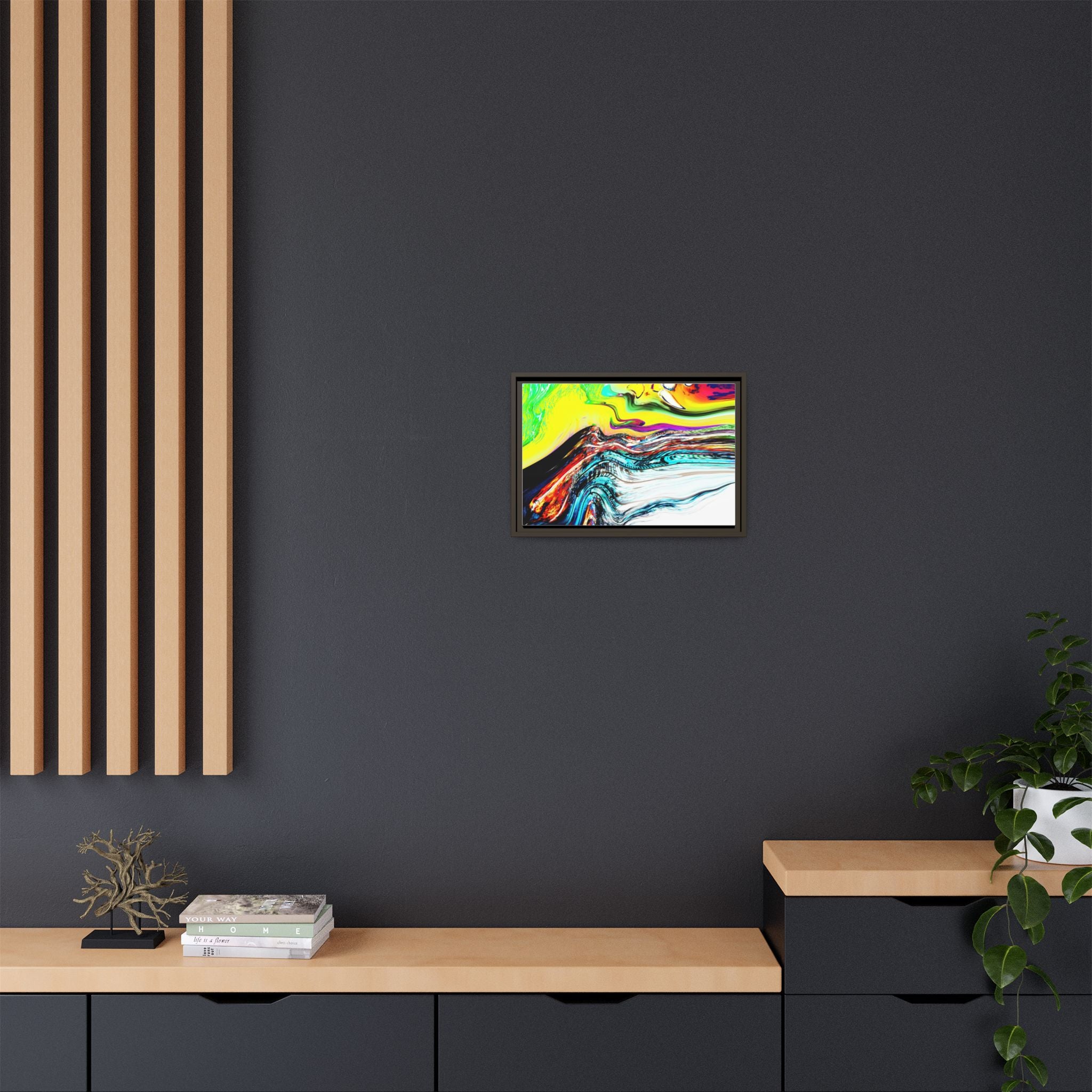 Slip And Slide Matte Canvas Framed Wall Art