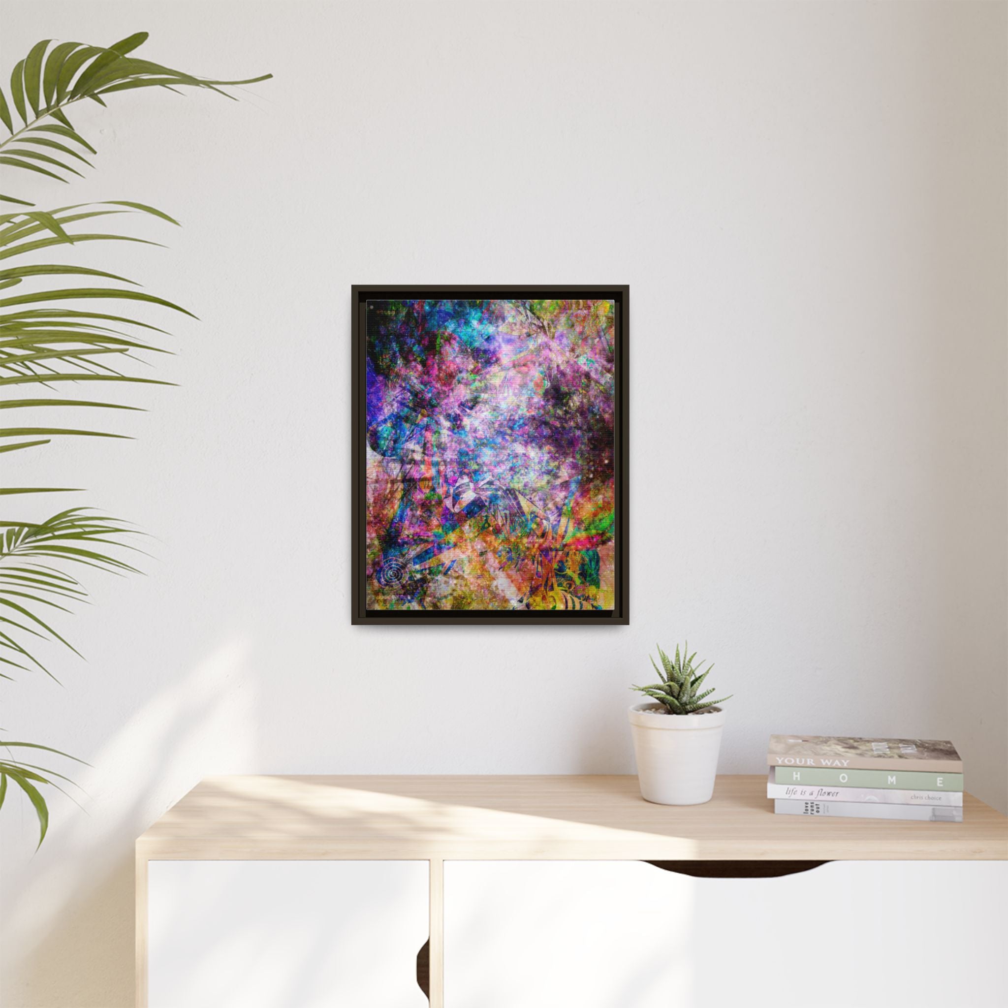 Space Shower 2 Canvas Art – Vibrant Textured Wall Décor
