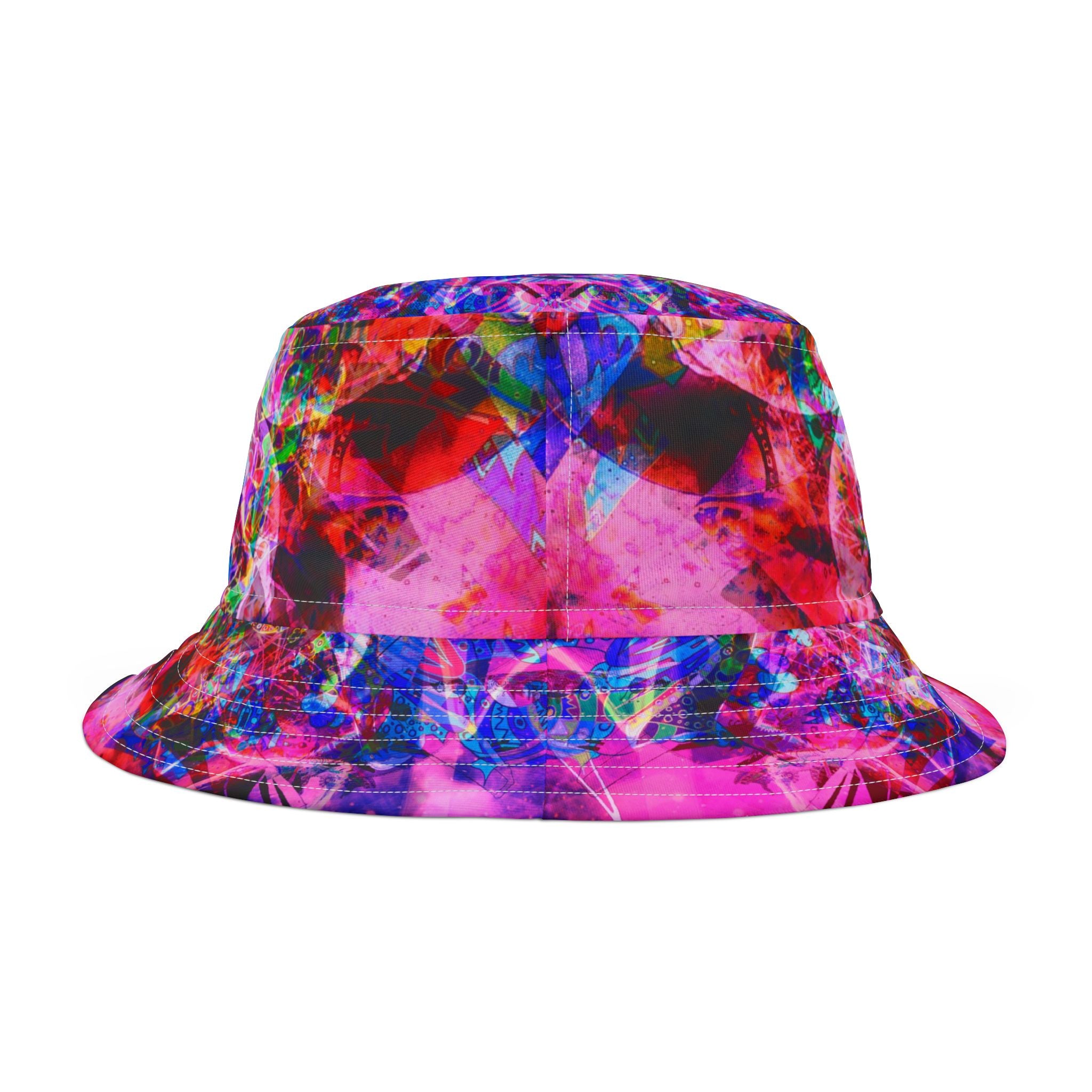 Arashaya Bucket Hat — Vibrant Abstract AOP Sun Hat