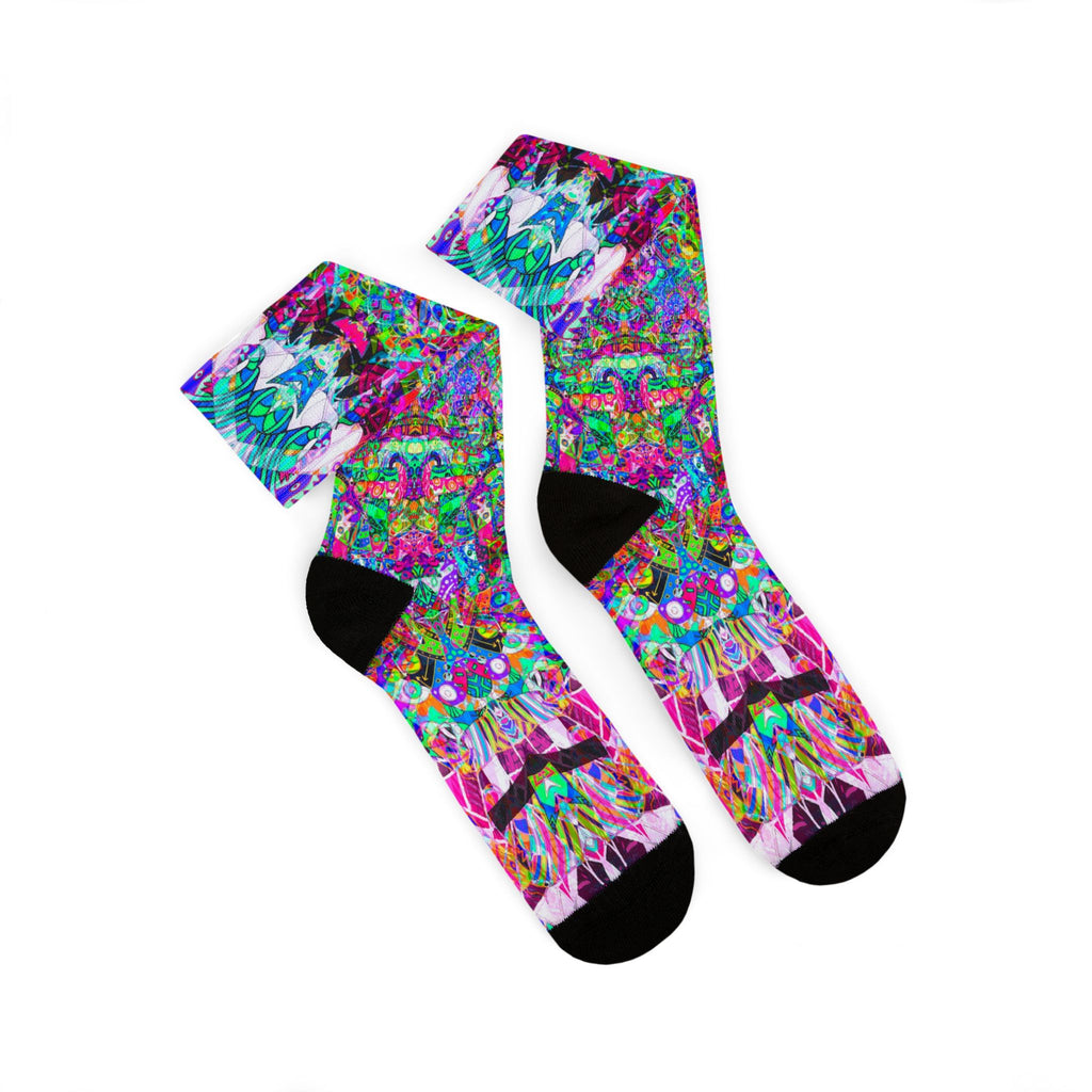 Floating Forever 2 Socks — Vibrant Tie-Dye Pattern Crew Socks