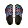 Space Shower 2 - Galaxy Confetti EVA Clogs — Colorful Slip-On Garden Shoes