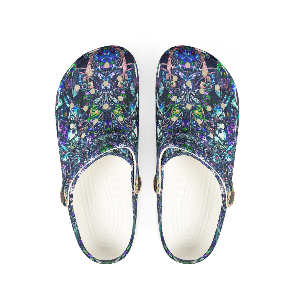 KAWABONGA - Galaxy Mosaic EVA Clogs — Printed Foam Slip-On Shoes
