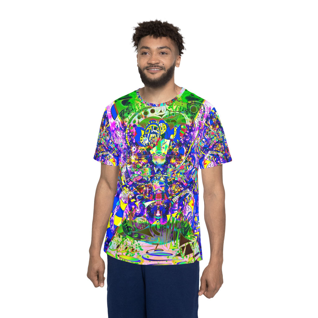 Alien Darkness 9 Psychedelic All-Over Print Men’s Jersey — Neon Abstract Love