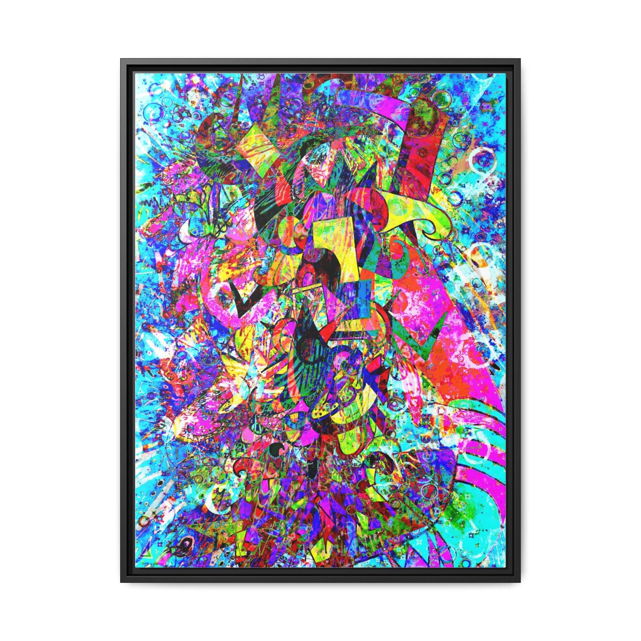 Love Monster Matte Canvas, Framed (Multi-color)