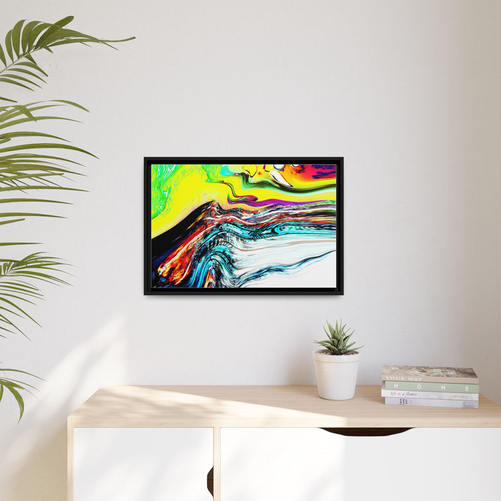 Slip And Slide Matte Canvas Framed Wall Art