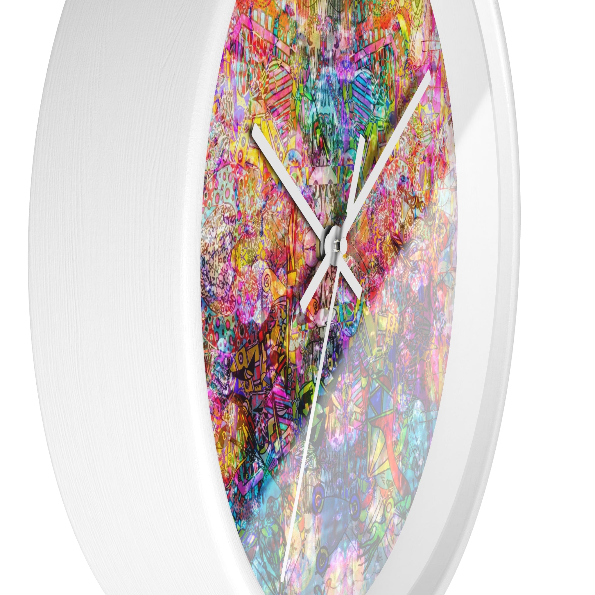 Dance Like There's No Tomorrow - Vibrant  Wall Clock — Colorful Abstract Art Timepiece