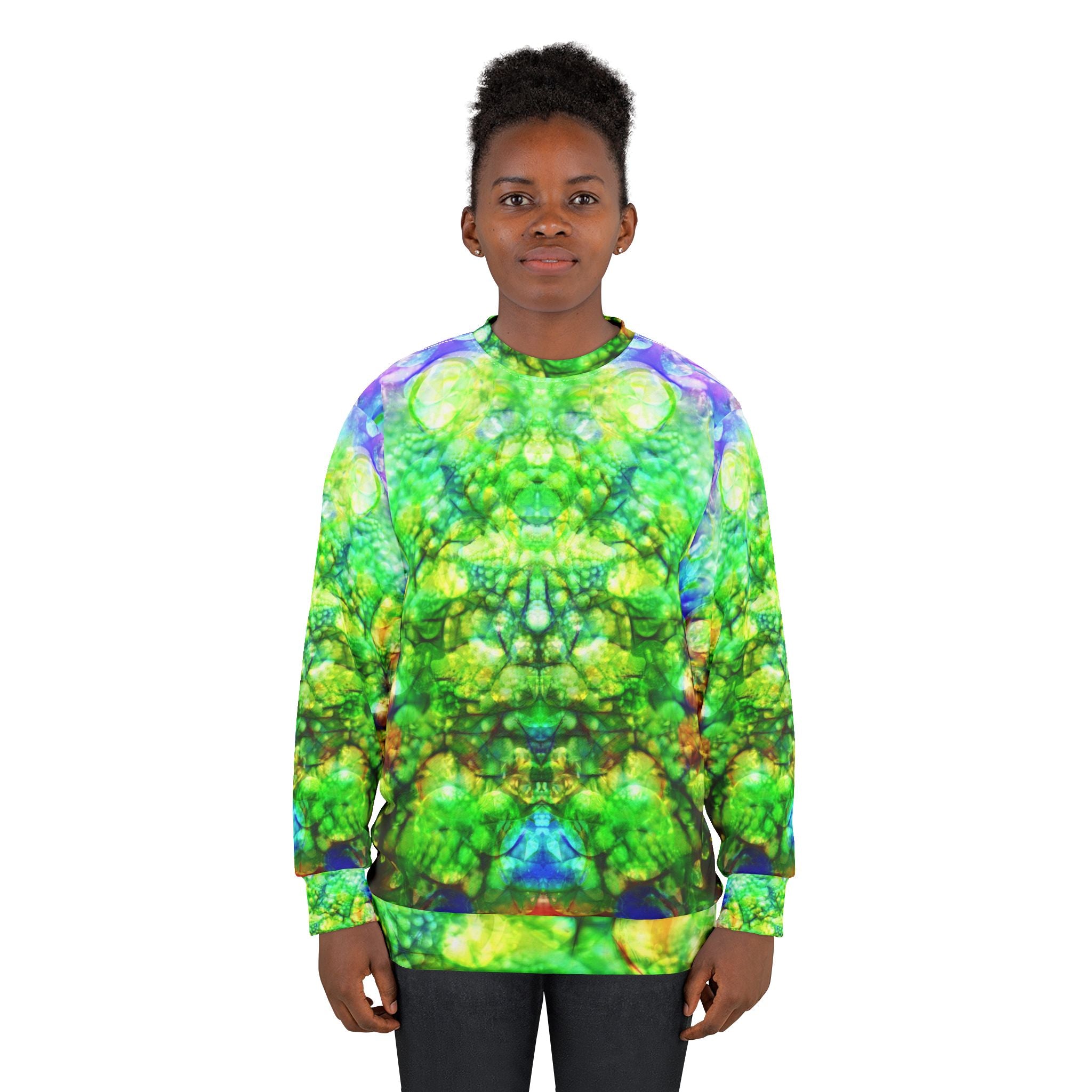 BASS IMMORTAL 30 - Psychedelic Green Kaleidoscope Sweatshirt