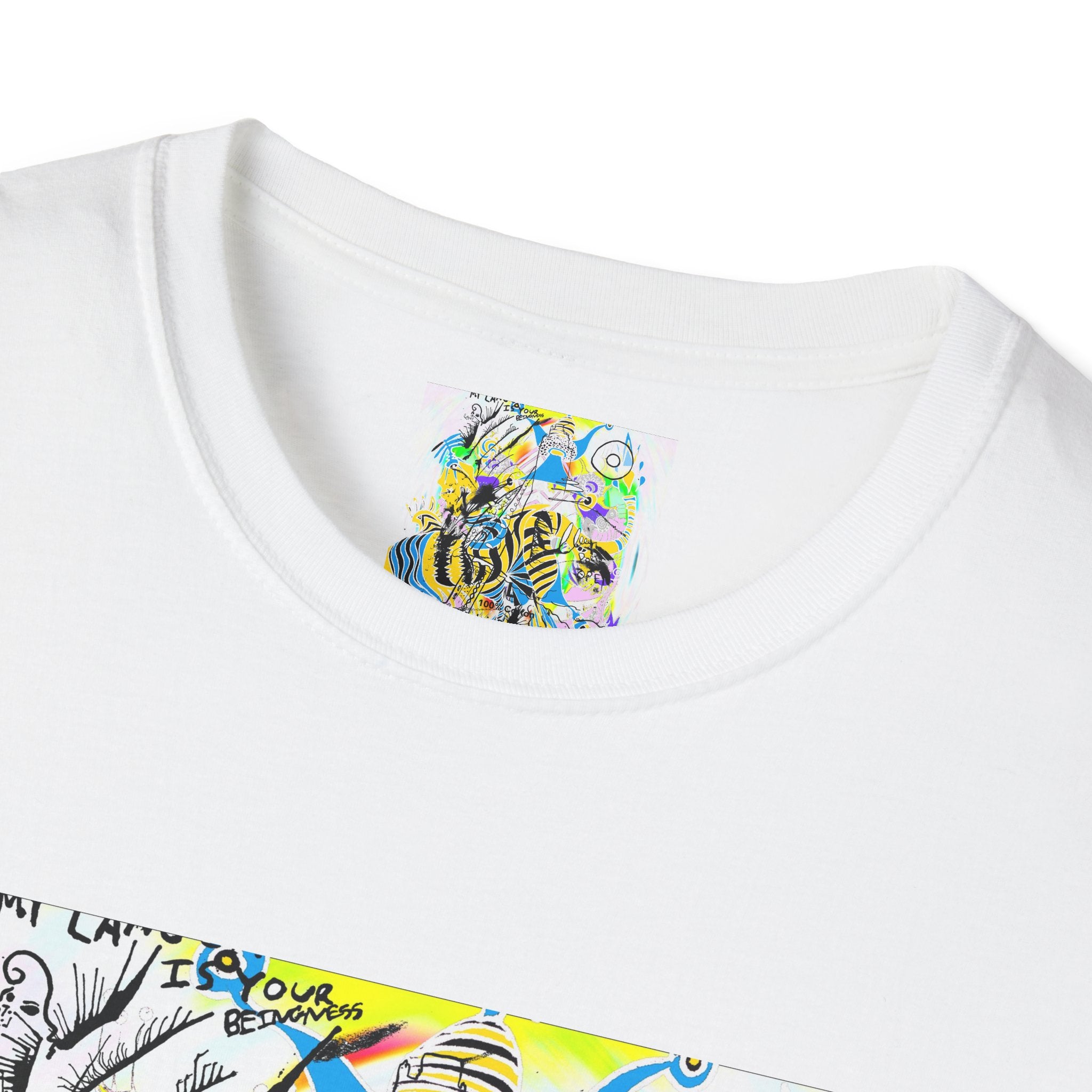 My Language Is Your Beingness And The Portal Is Open T-Shirt — Colorful Abstract Graphic Tee