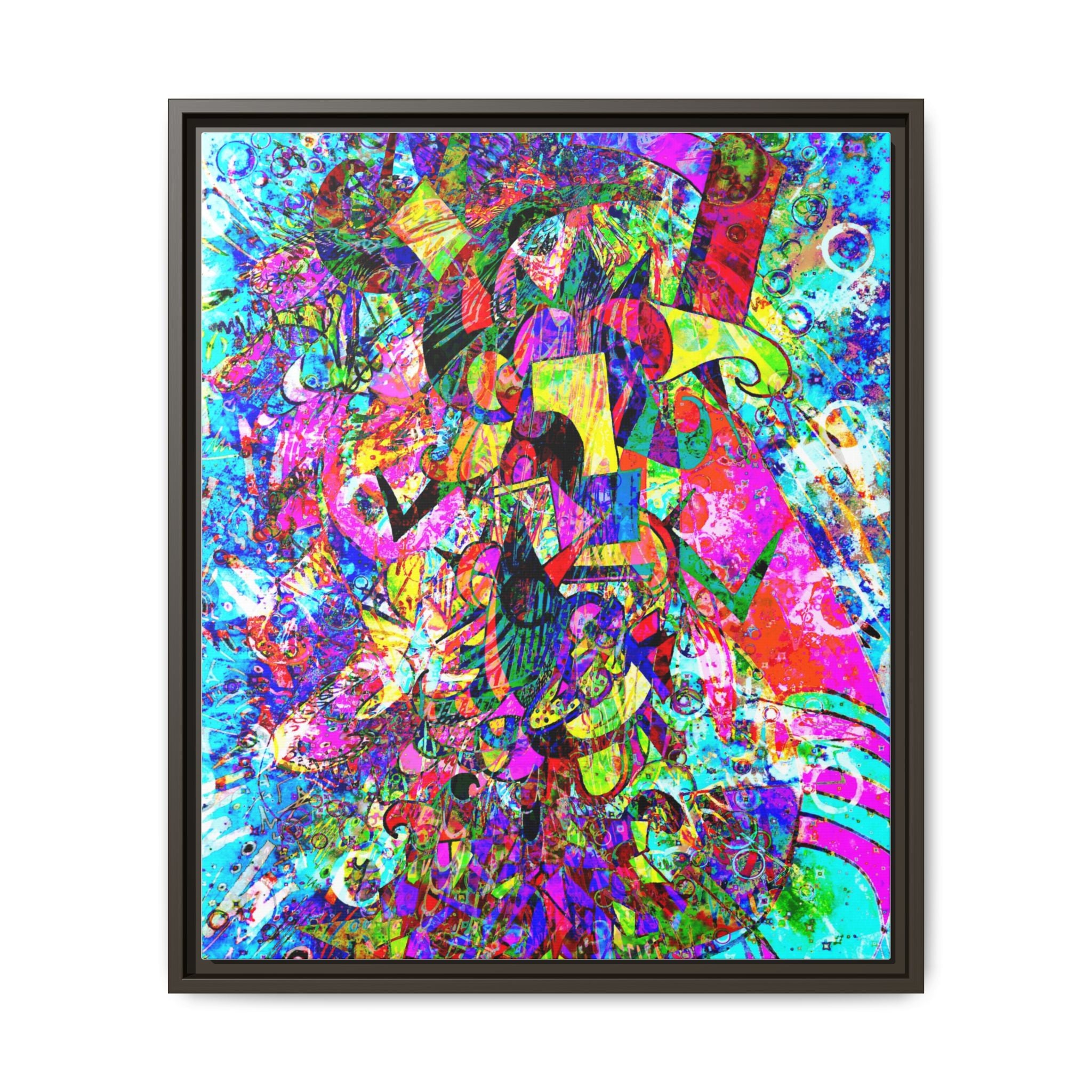 Love Monster Matte Canvas, Framed (Multi-color)