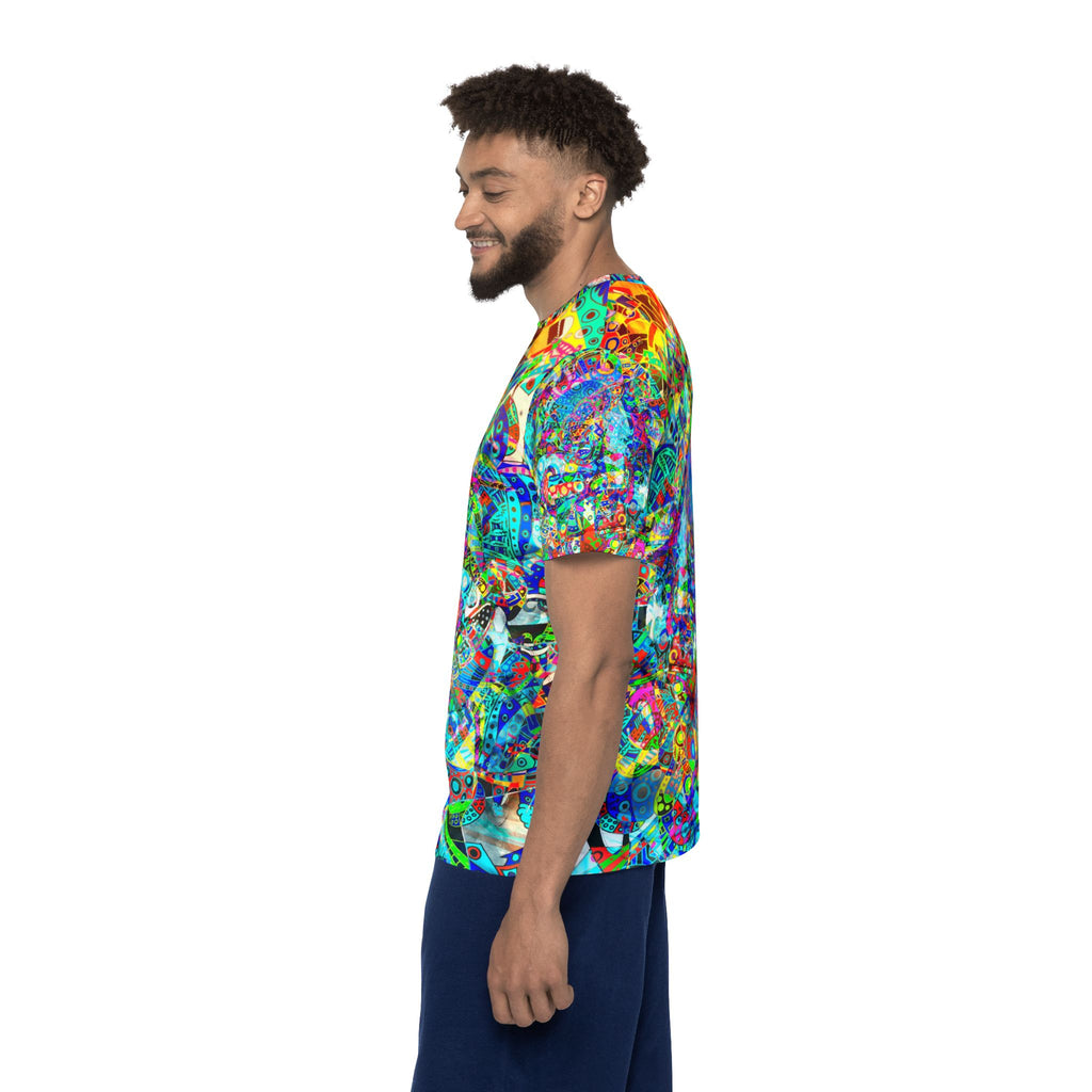 HYPERDIMENSIONAL SURFER - Psychedelic Abstract All-Over Print Sports Jersey
