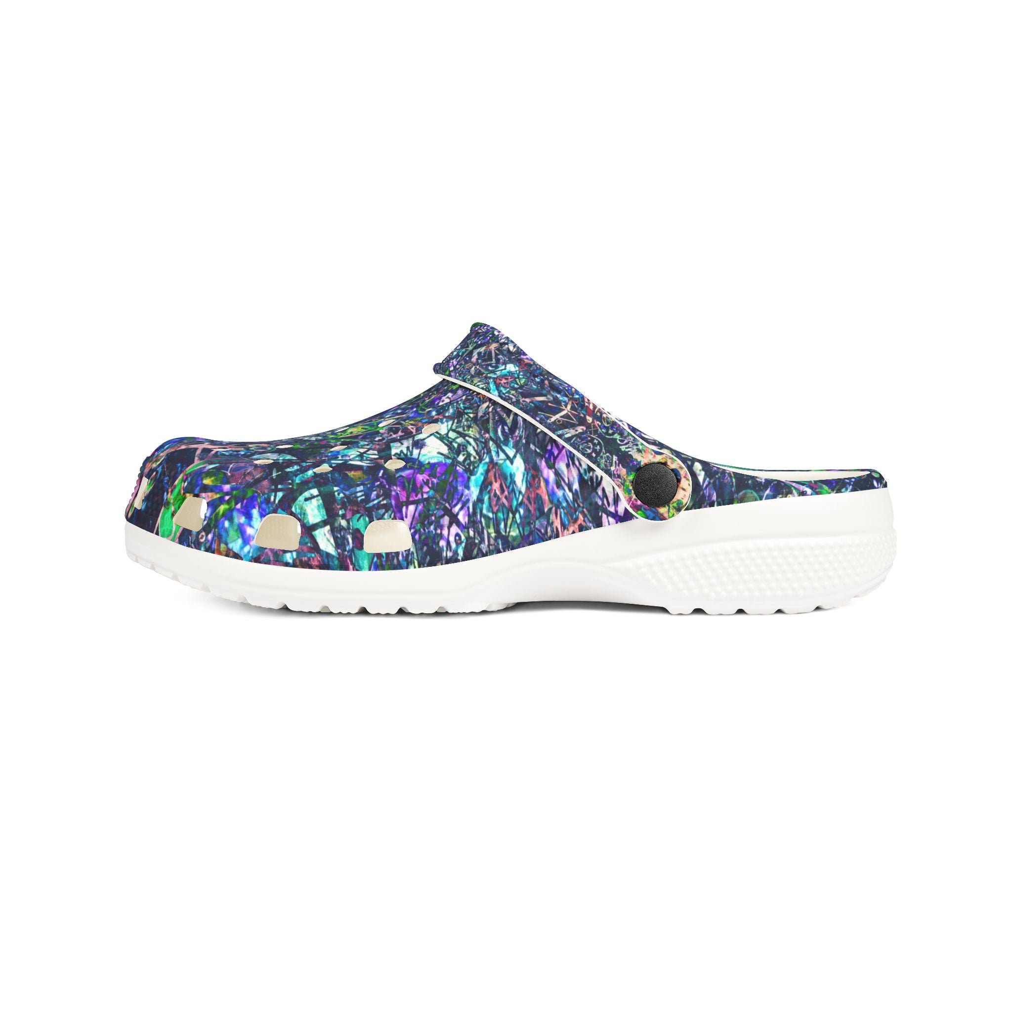 KAWABONGA - Galaxy Mosaic EVA Clogs — Printed Foam Slip-On Shoes