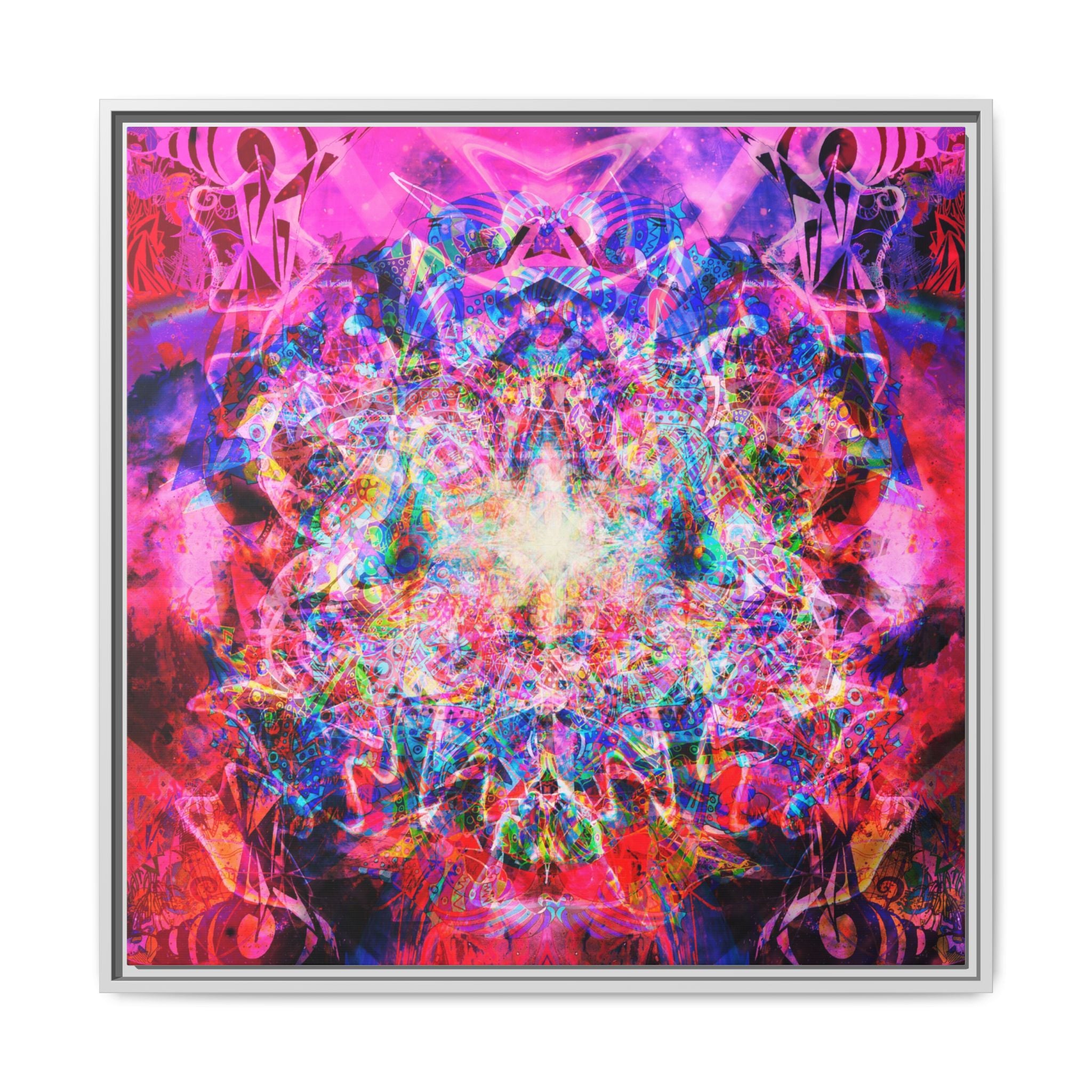 Arashaya Framed Canvas — Vibrant Psychedelic Wall Art