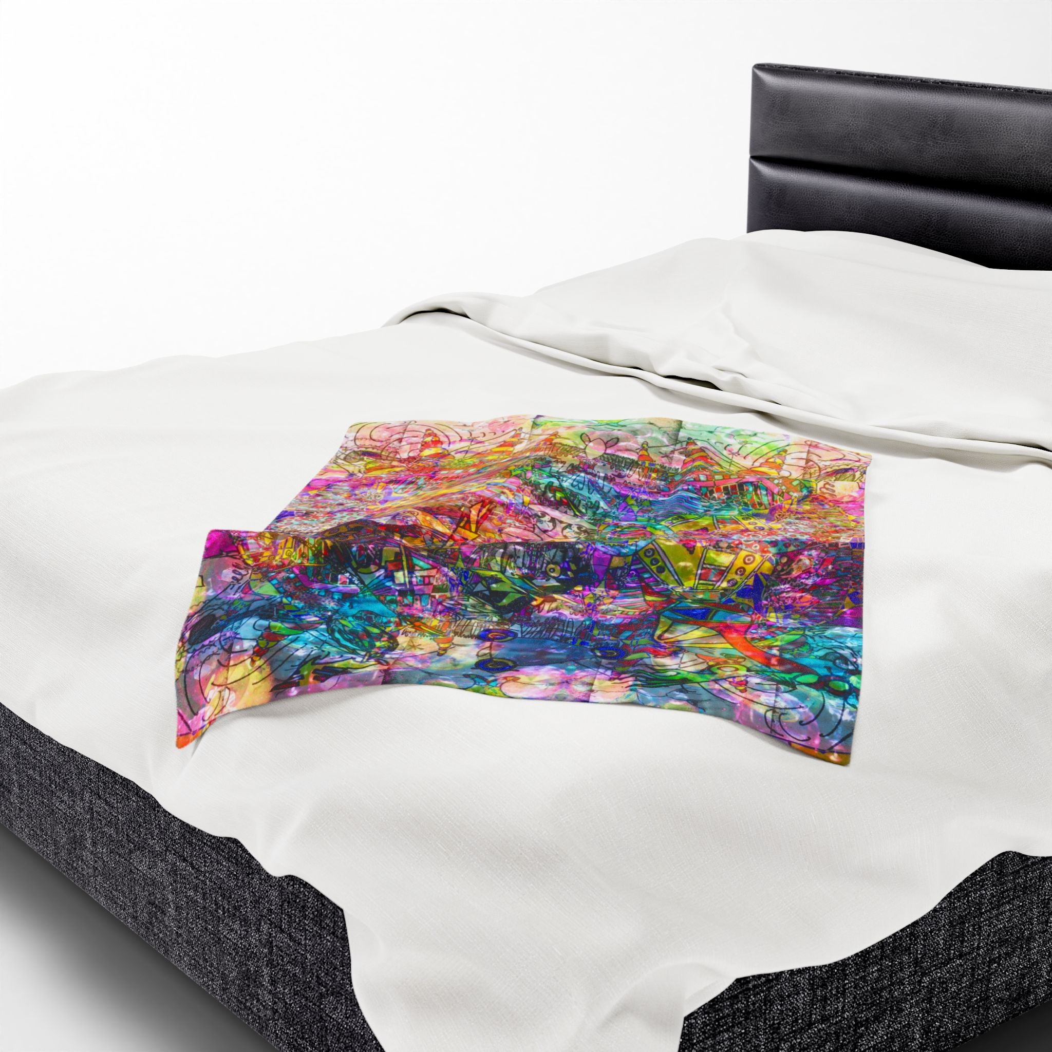 Dance Like There's No Tomorrow Plush Blanket — Colorful Abstract Art Throw
