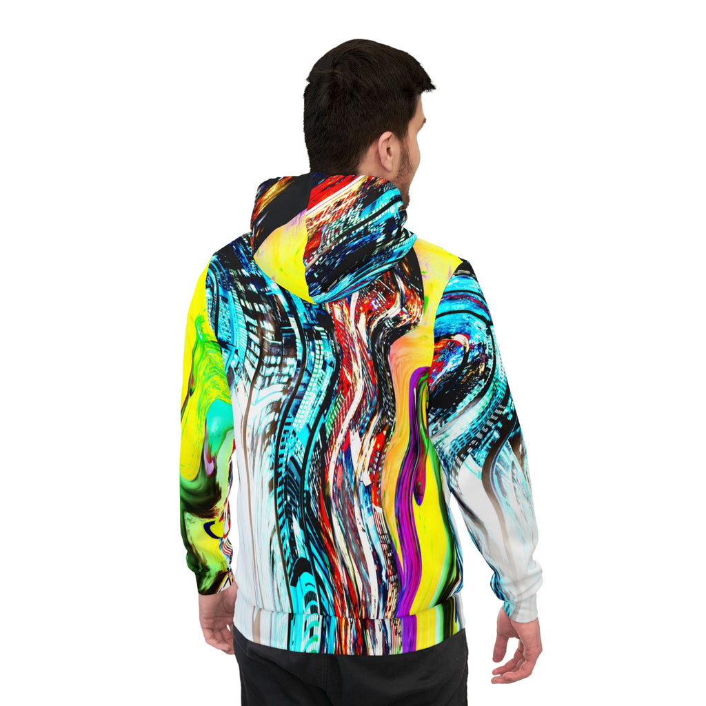 Slip And Slide Athletic Hoodie - Vibrant All-Over-Print Pullover