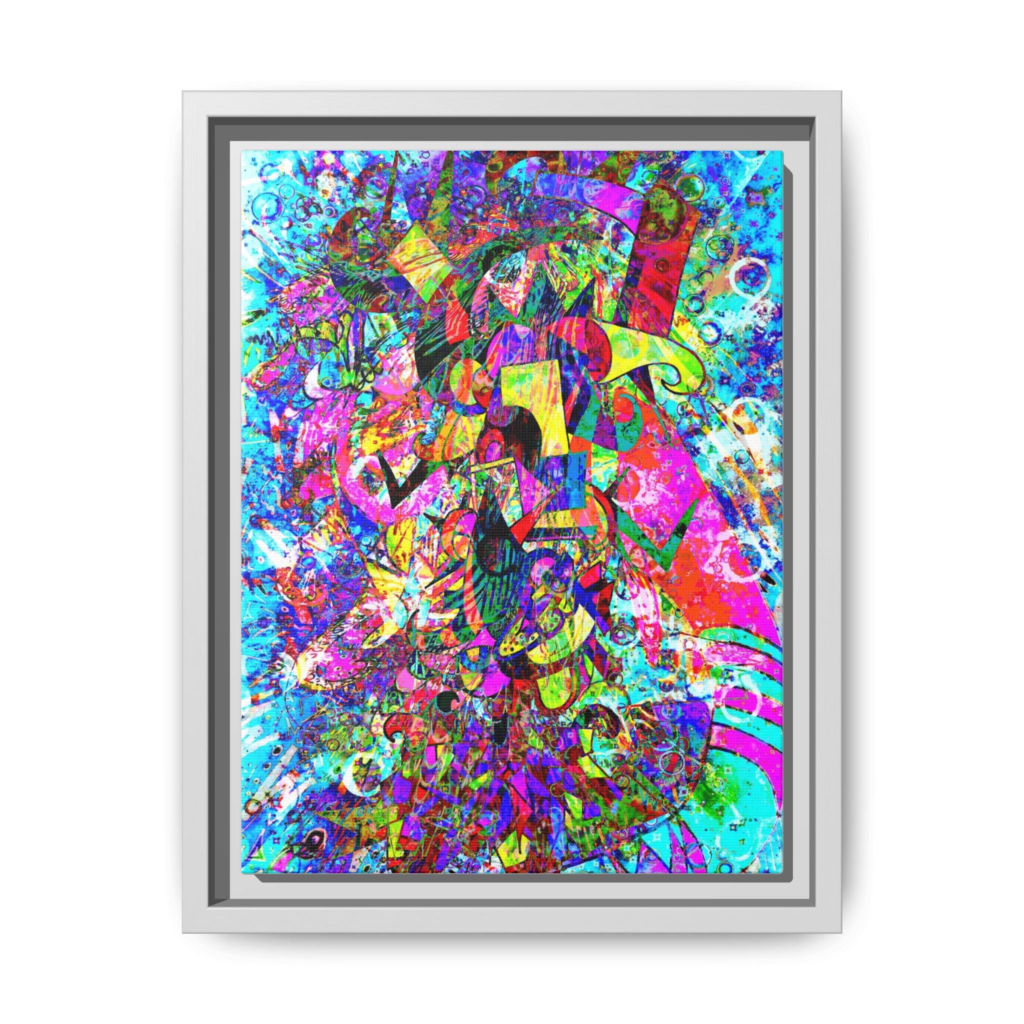Love Monster Matte Canvas, Framed (Multi-color)
