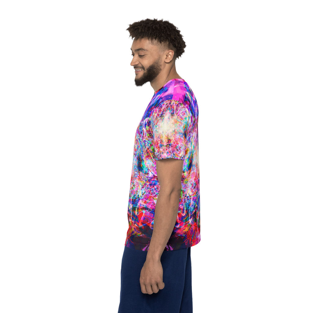 Arashaya - Psychedelic Kaleidoscope Men's Sports Jersey — All-Over Print - Super Vibrant