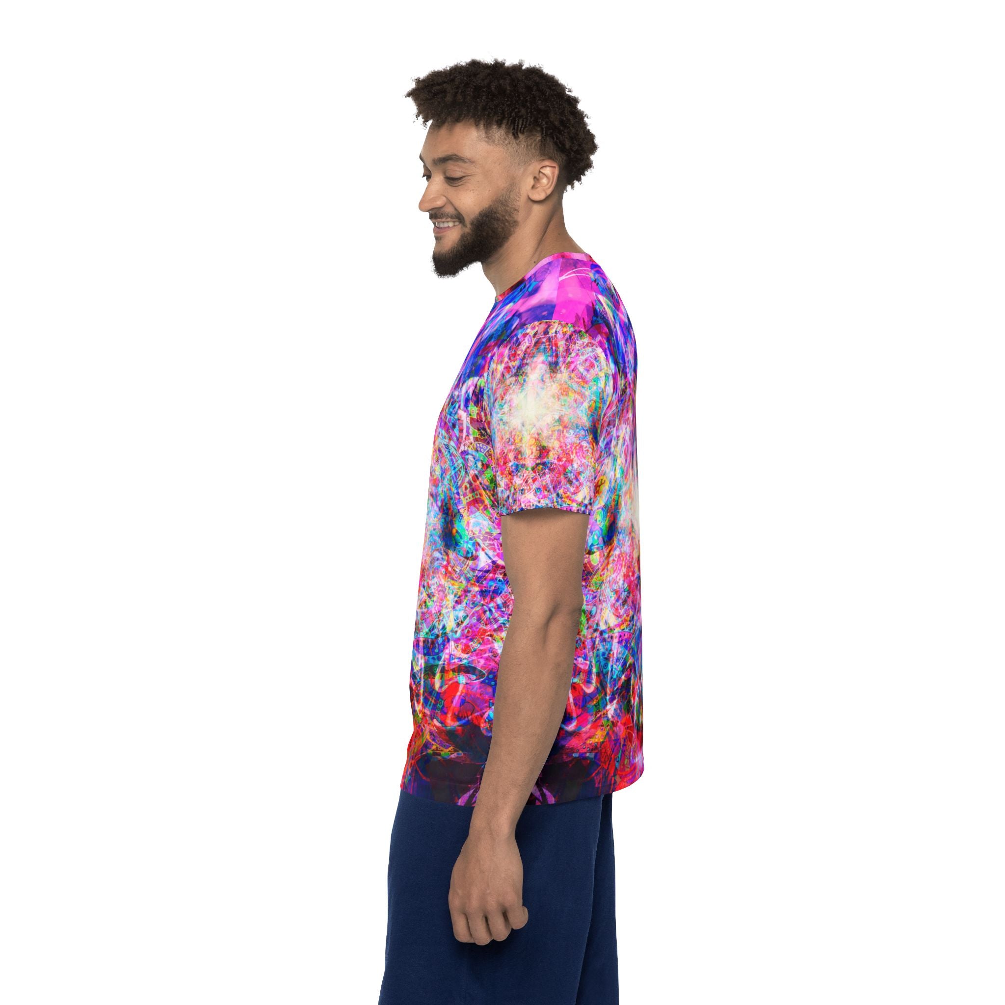 Arashaya - Psychedelic Kaleidoscope Men's Sports Jersey — All-Over Print - Super Vibrant