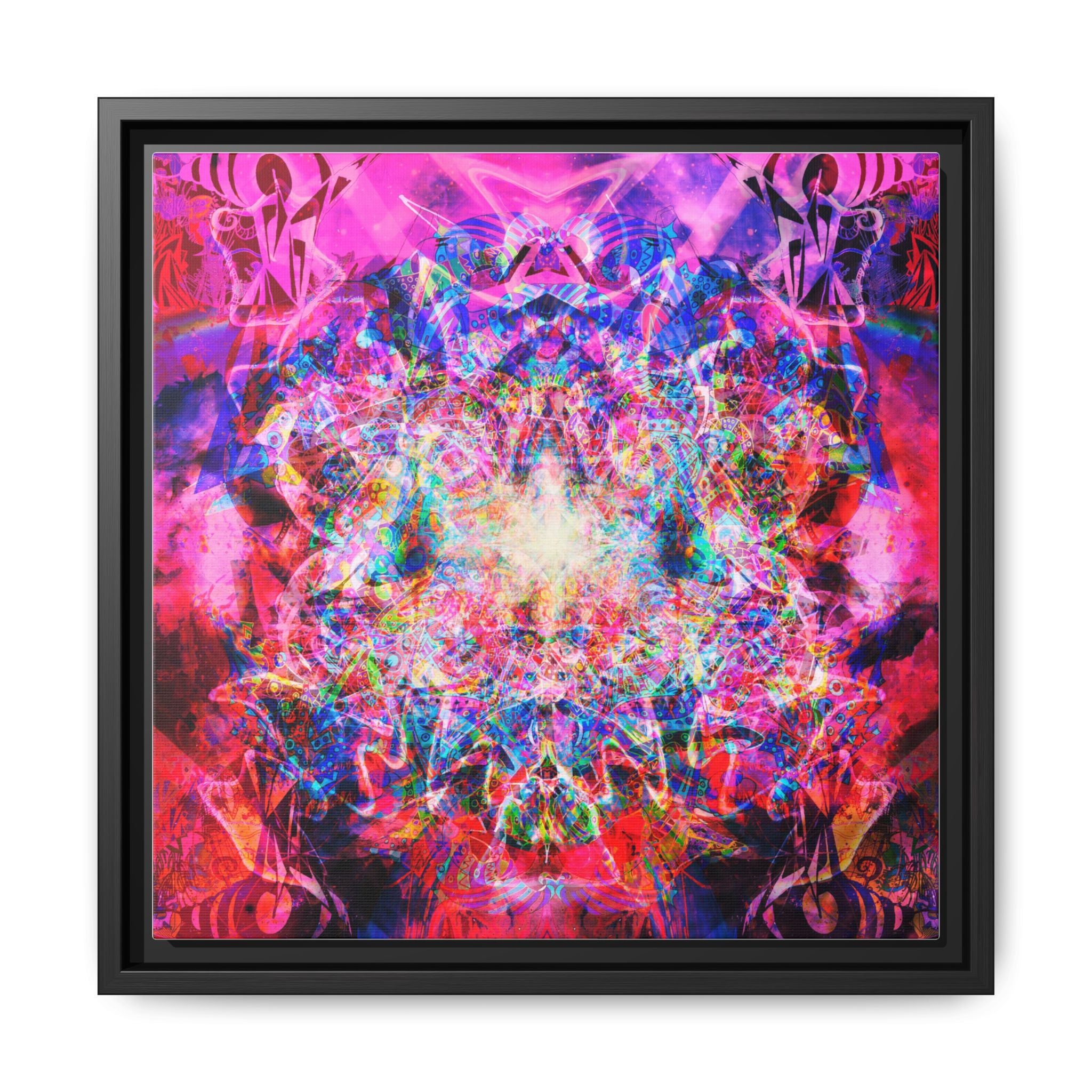 Arashaya Framed Canvas — Vibrant Psychedelic Wall Art