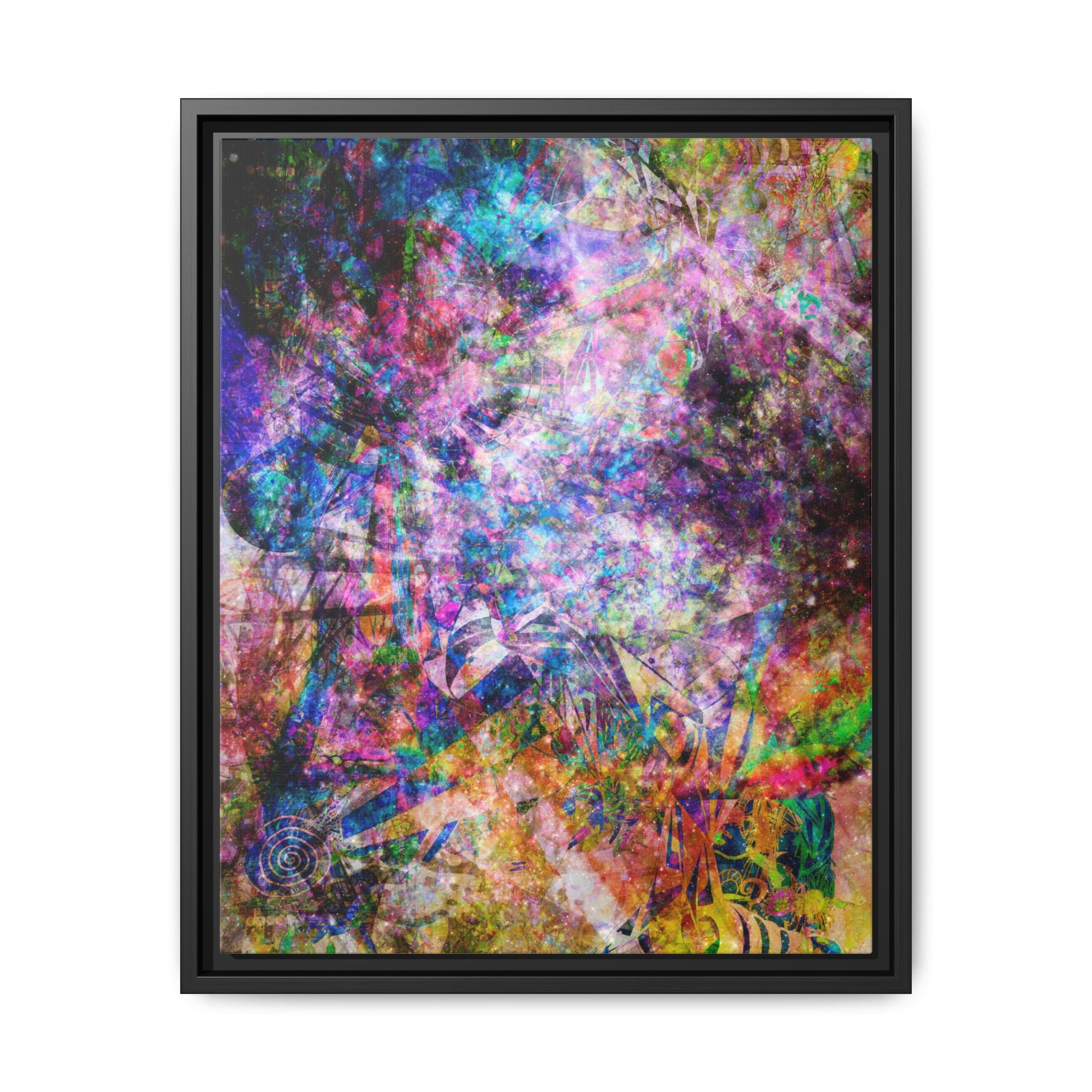 Space Shower 2 Canvas Art – Vibrant Textured Wall Décor