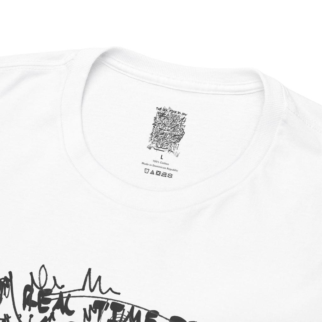 THE REAL TIME IS NOW (Black And White) T‑Shirt
