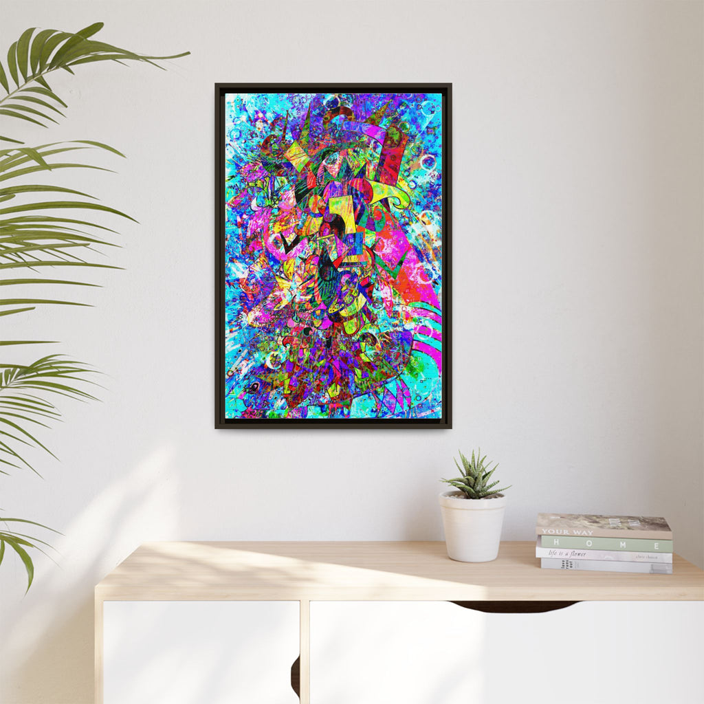 Love Monster Matte Canvas, Framed (Multi-color)