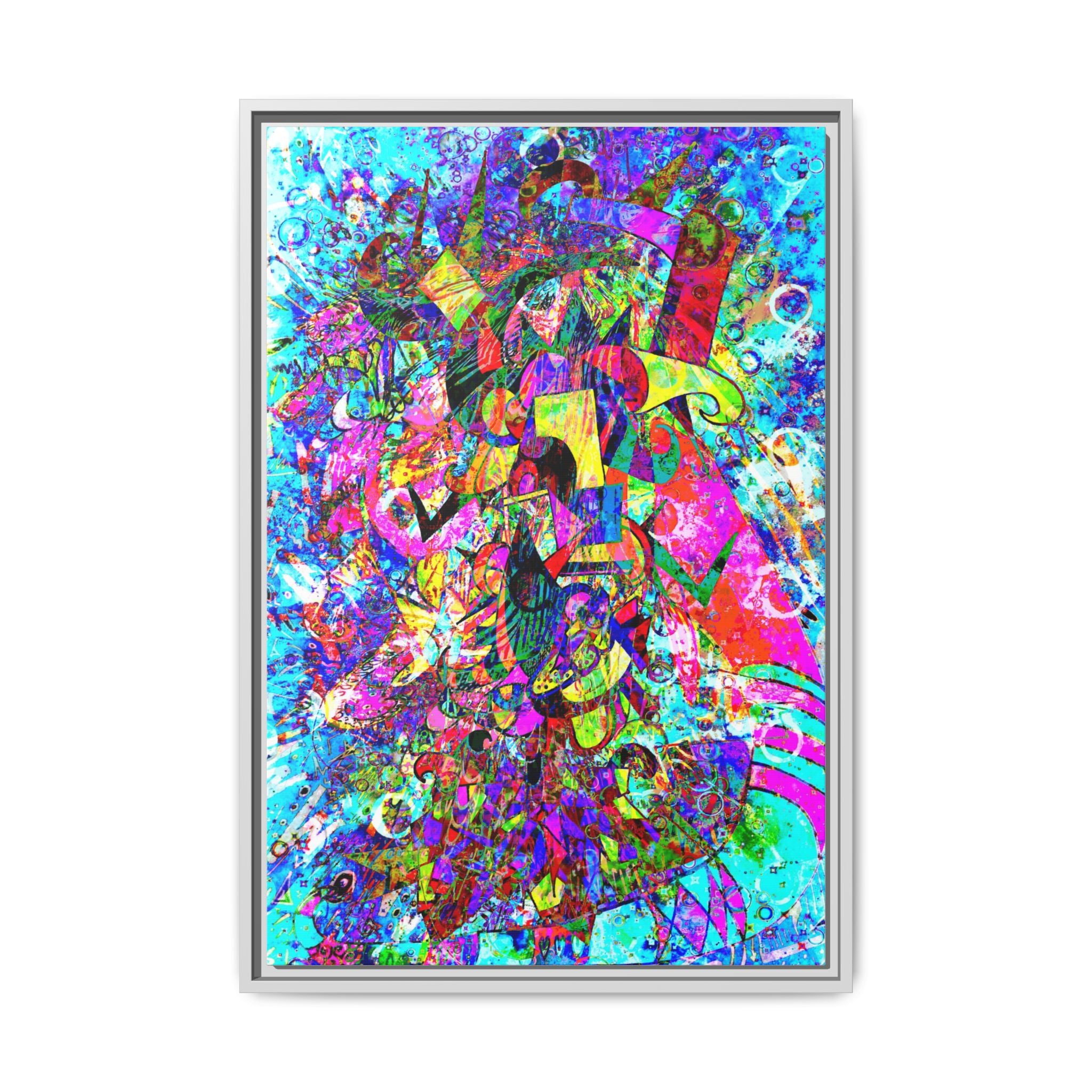 Love Monster Matte Canvas, Framed (Multi-color)