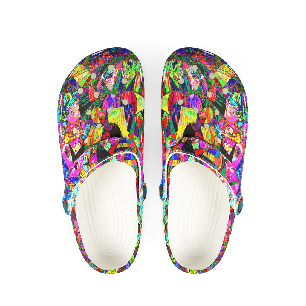 Love Monster - Colorful Abstract EVA Foam Clogs — Vibrant All-Over Print Comfort Shoes