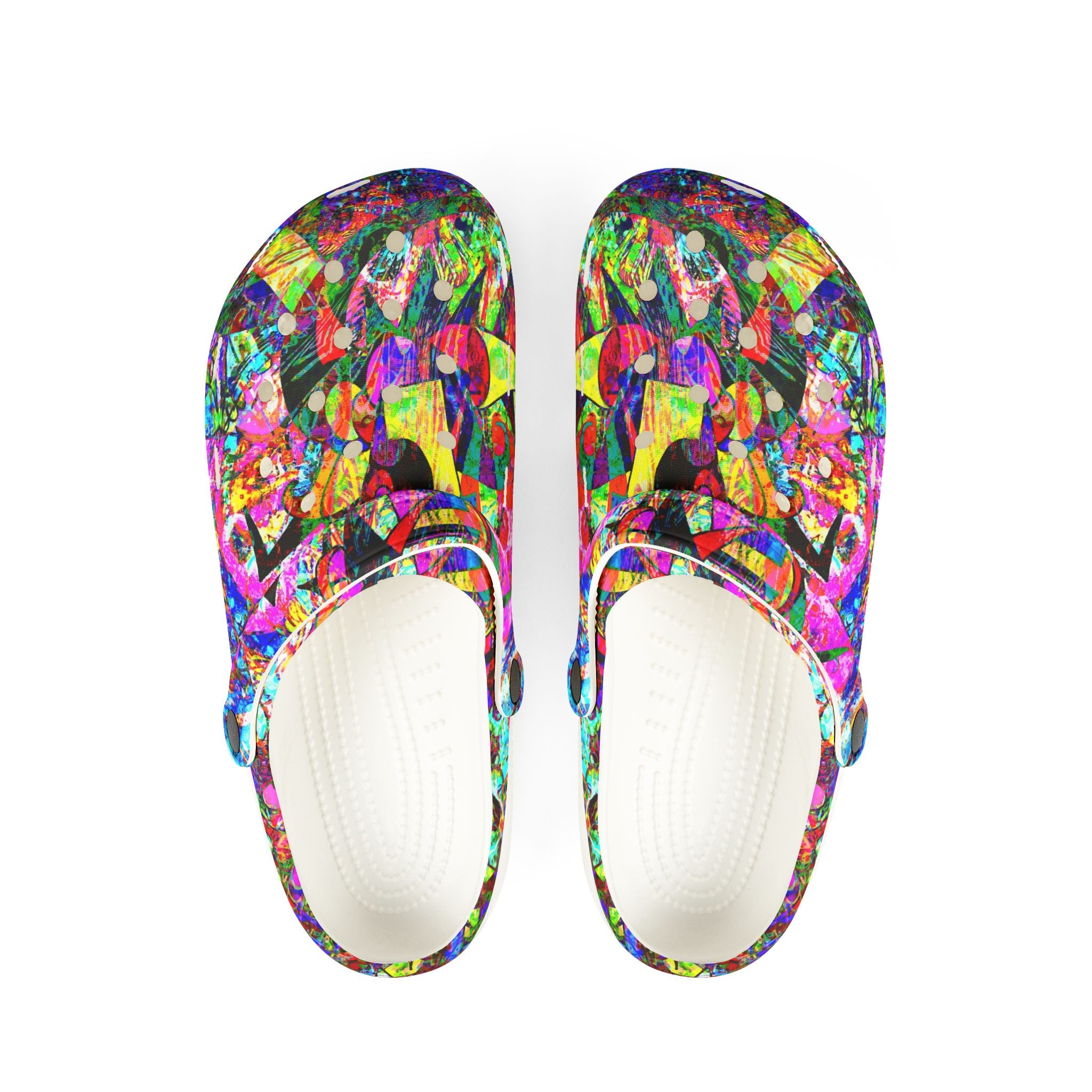 Love Monster - Colorful Abstract EVA Foam Clogs — Vibrant All-Over Print Comfort Shoes